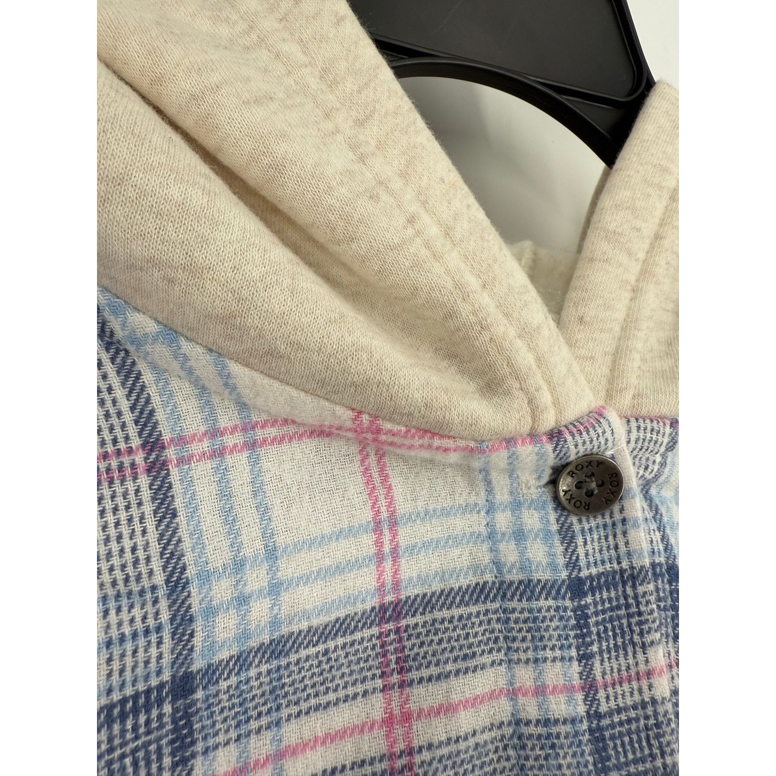 Other NEW Roxy Girl Lightweight Flannel Shirt Jacket Hoodie Large Size US L / EU 52-54 / 3 - 7 Thumbnail