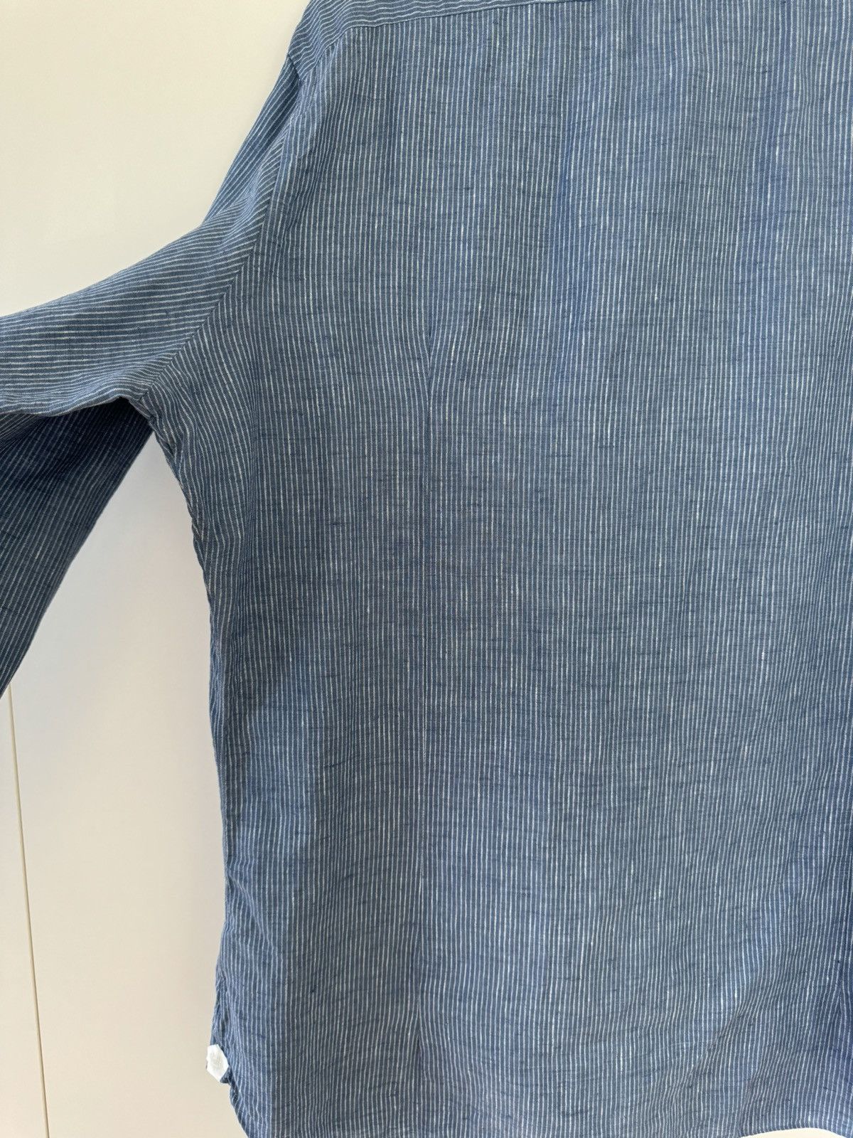 Loro Piana Arthur Arizona Blue Striped Aloe Linen Shirt XXL FAL1007 Size US XXL / EU 58 / 5 - 11 Thumbnail