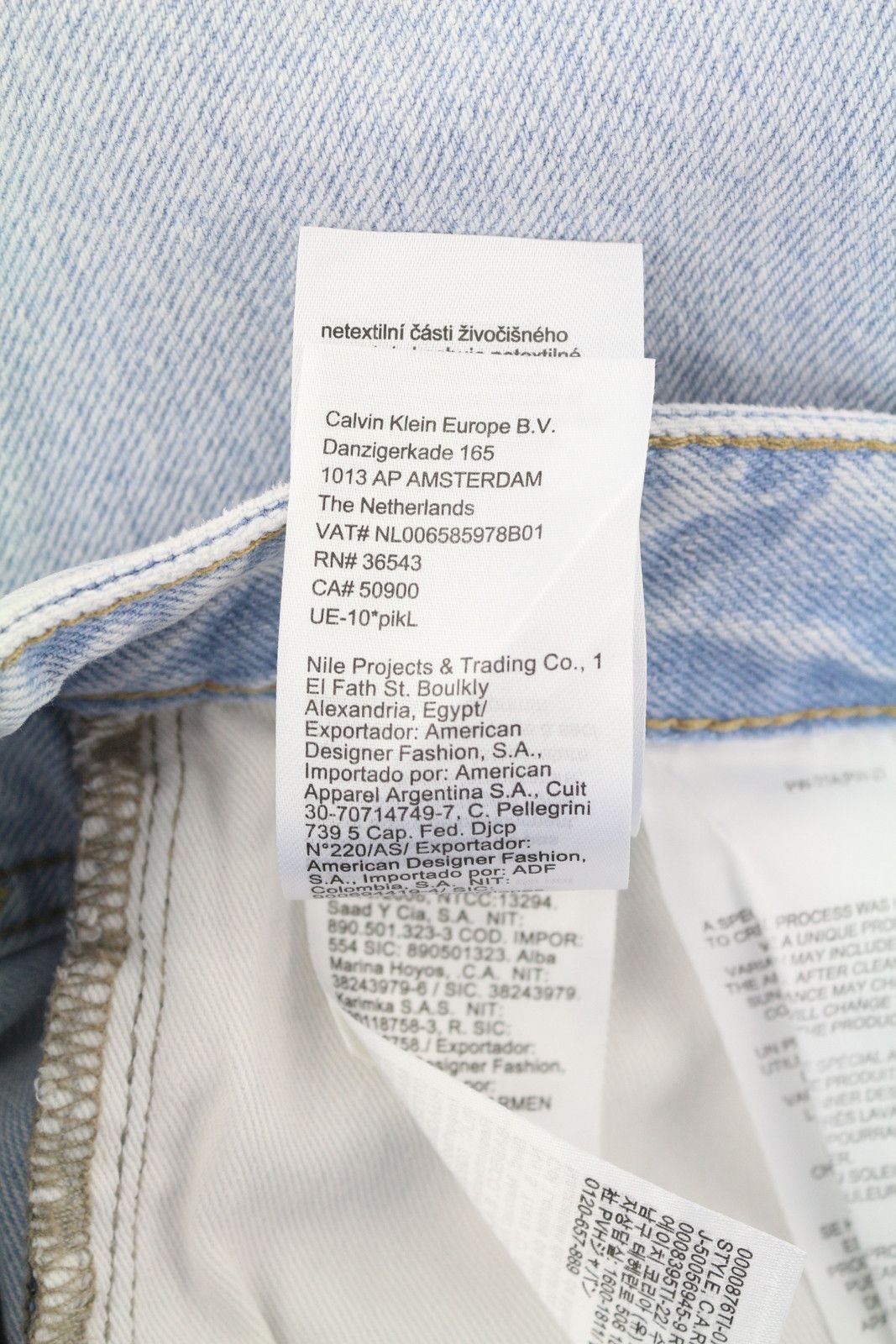 Calvin Klein 90S STRAIGHT W32 Light Blue Washed Zip Fly Denim 85299 Size US 32 / EU 48 - 10 Thumbnail