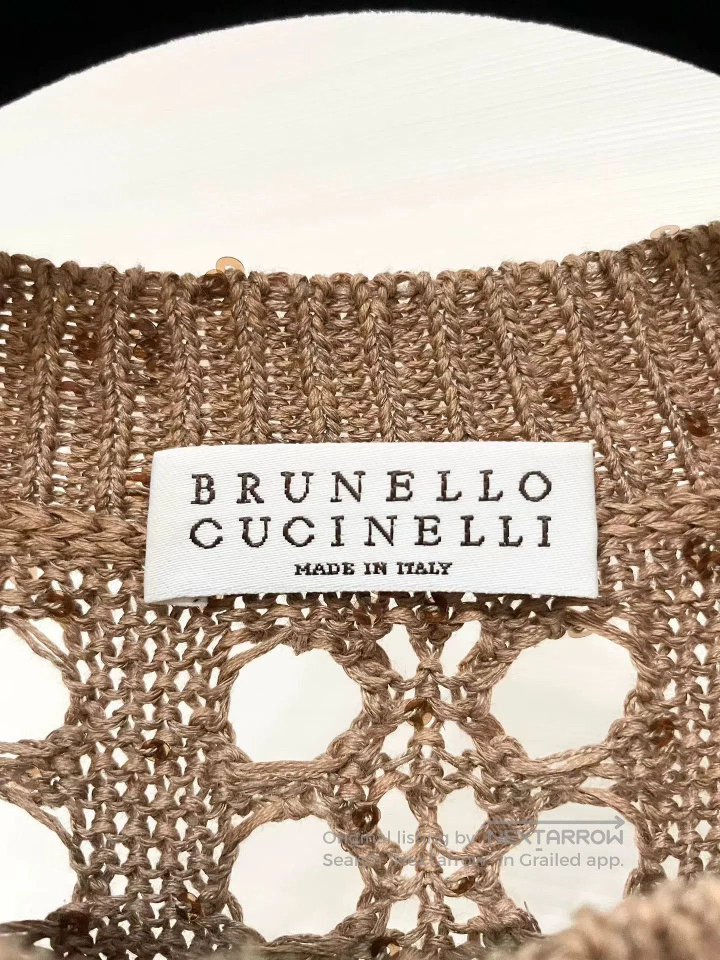 Brunello Cucinelli beige open-knit sweater by brunello cucinelli. Size US M / EU 48-50 / 2 - 3 Thumbnail
