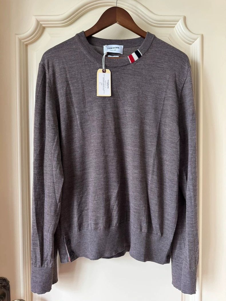 Thom Browne Thom Browne Round neck long sleeve sweater Size US XL / EU 56 / 4 - 1 Thumbnail