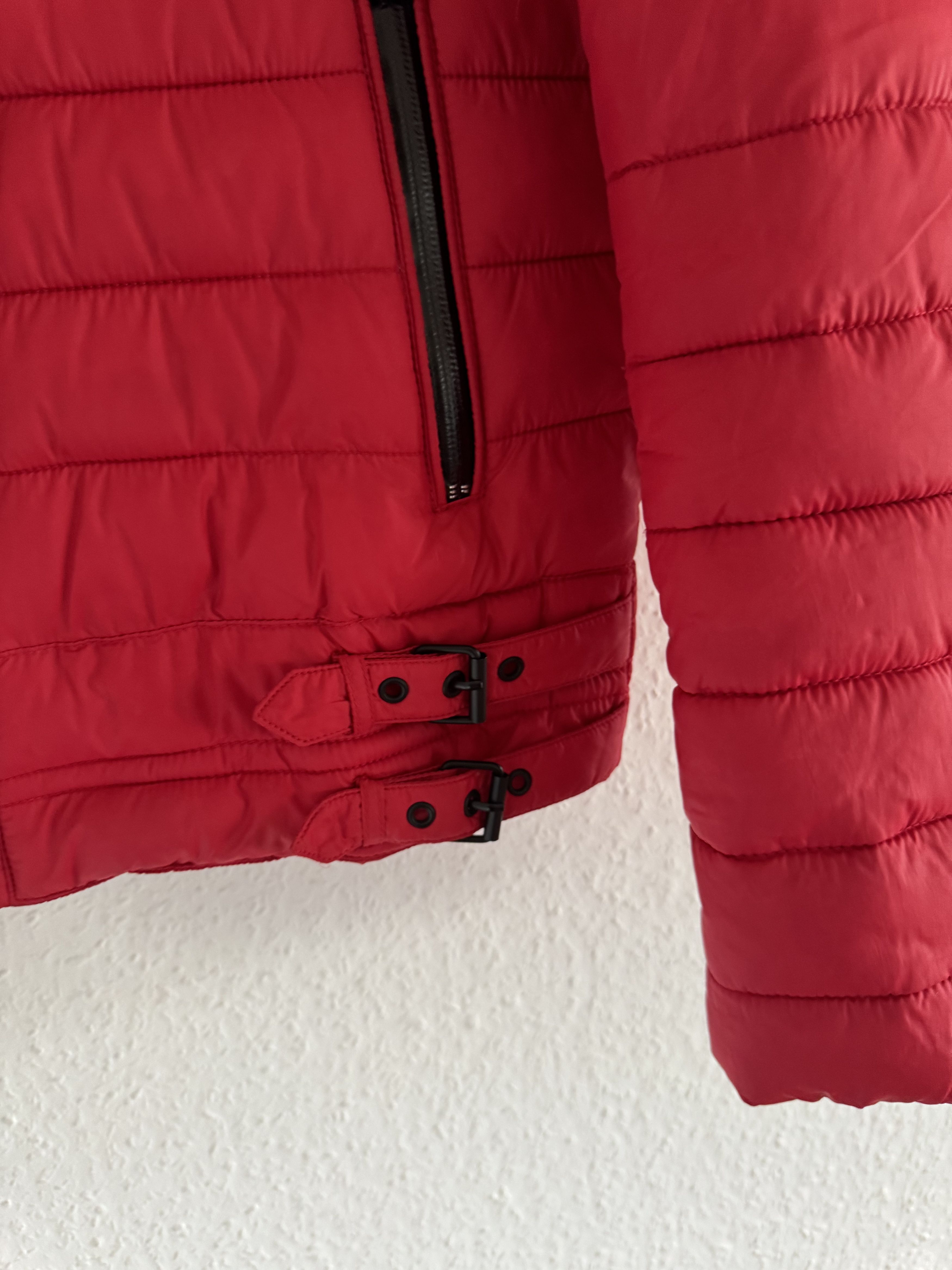 Just Cavalli Quilted Biker Down Jacket With Leather Shoulders Size US M / EU 48-50 / 2 - 9 Thumbnail