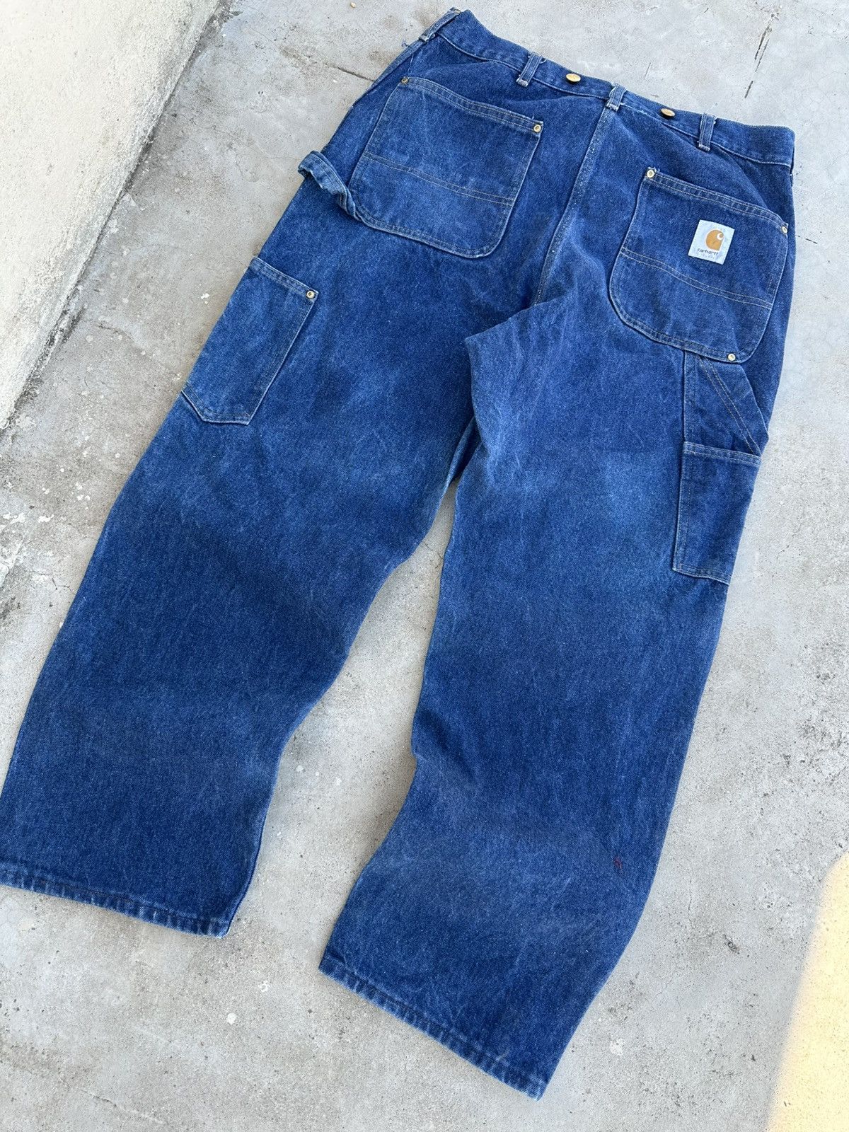 Carhartt × Vintage Vintage Carhartt Double Knee Denim Work Pants – 1980s Size US 38 / EU 54 - 8 Thumbnail