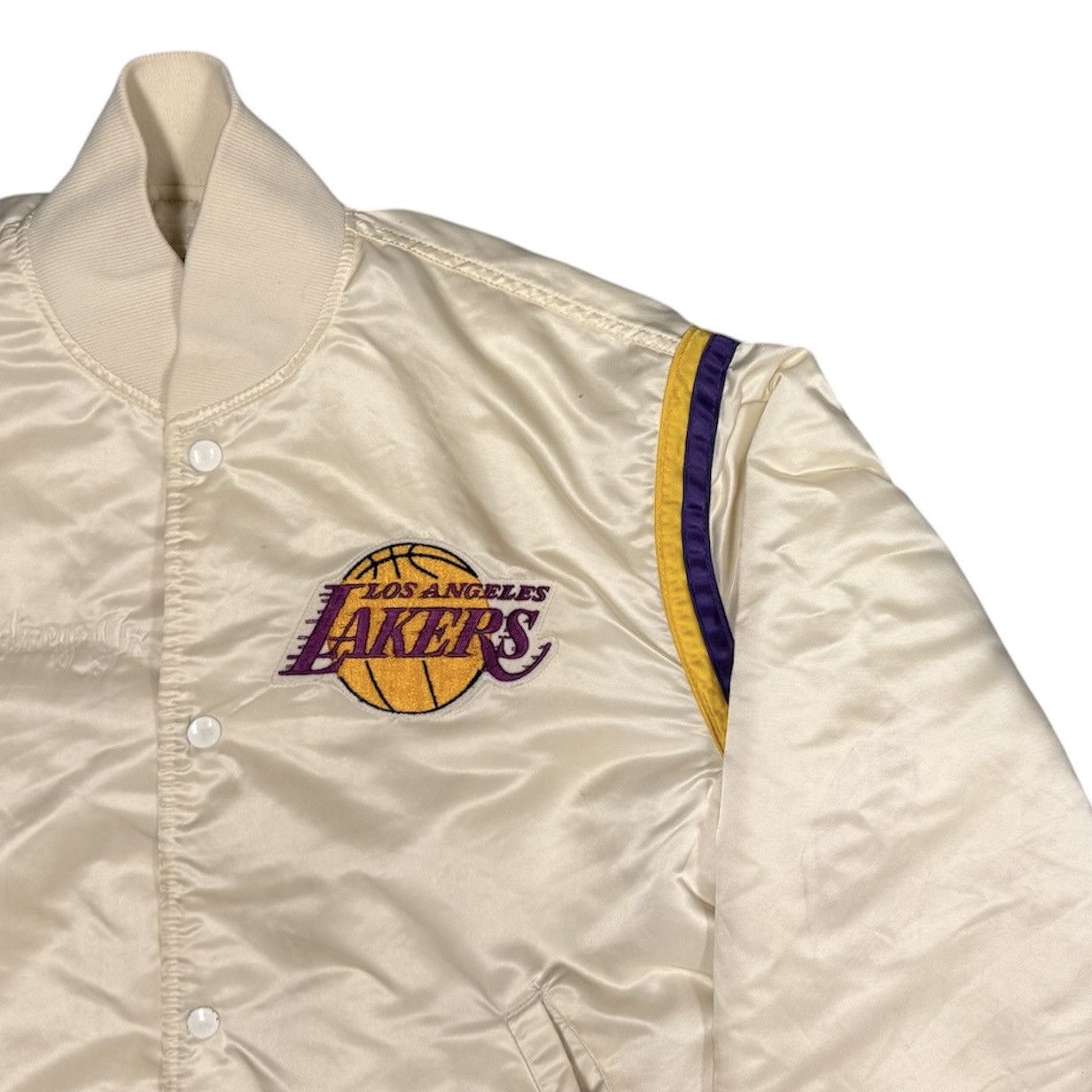 Starter Vintage 90s LA LAKERS Button Up Varsity STARTER Jacket Size US L / EU 52-54 / 3 - 2 Thumbnail