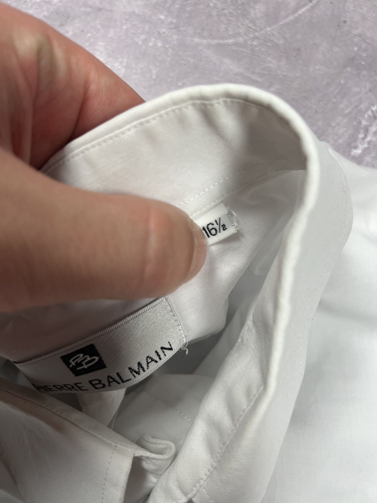 Pierre Balmain Pierre Balmain Vintage 90s White Button Up Shirt Luxury Size US XL / EU 56 / 4 - 5 Thumbnail