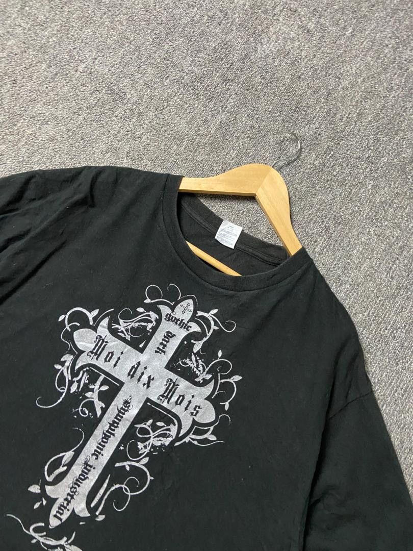 Japanese Brand “Moi dix Mois” Band Tshirt with Cross Graphic (200) Size US M / EU 48-50 / 2 - 6 Thumbnail