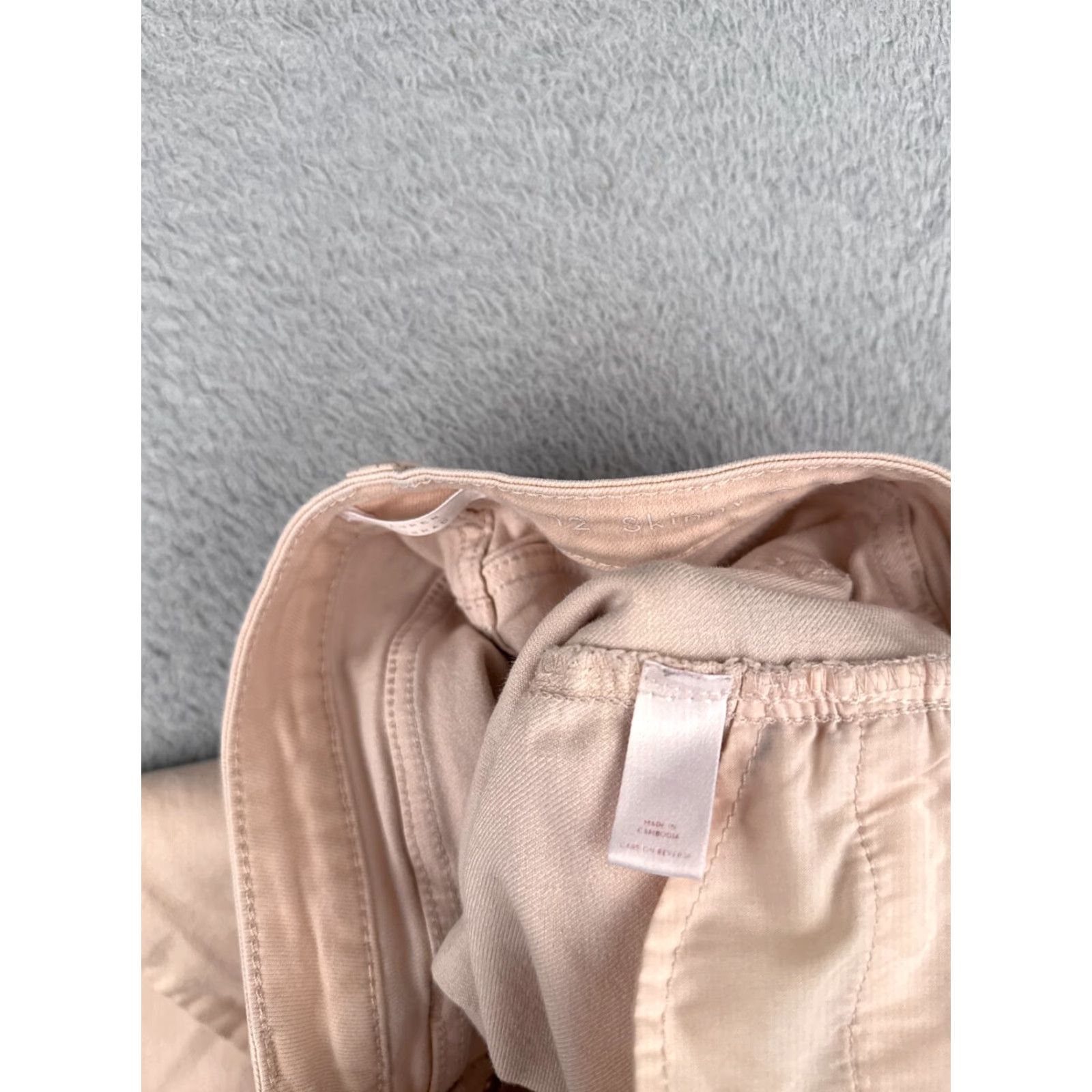 Vintage Lauren Conrad Jeans Women 12 Peach Denim Skinny Crop Mid Rise Cotton Blend 32x23 Size 34" / US 12 / IT 48 - 7 Thumbnail
