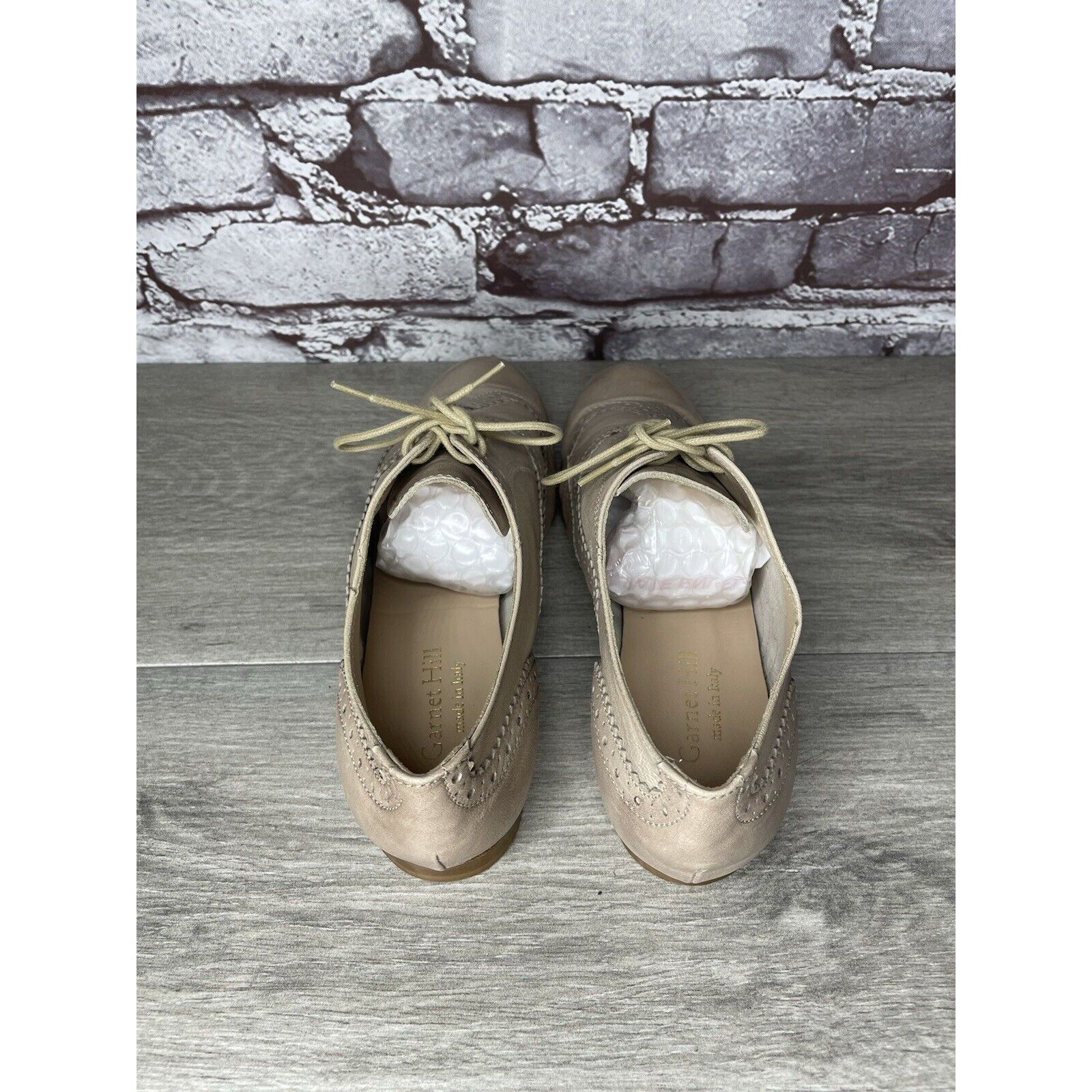 Other Garnet Hill Taupe Nude Felisa Soft Oxfords Wing Tip Shoes Wo Size US 7 / IT 37 - 20 Thumbnail