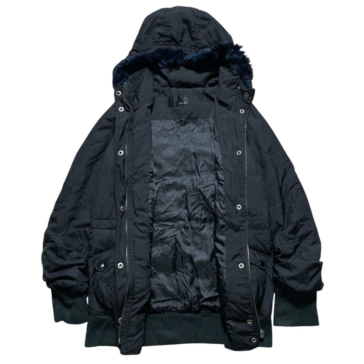 Japanese Brand 2000s Jack&Jill Fur ifsix LGB GOA Style Puffer Jacket Size US L / EU 52-54 / 3 - 7 Thumbnail
