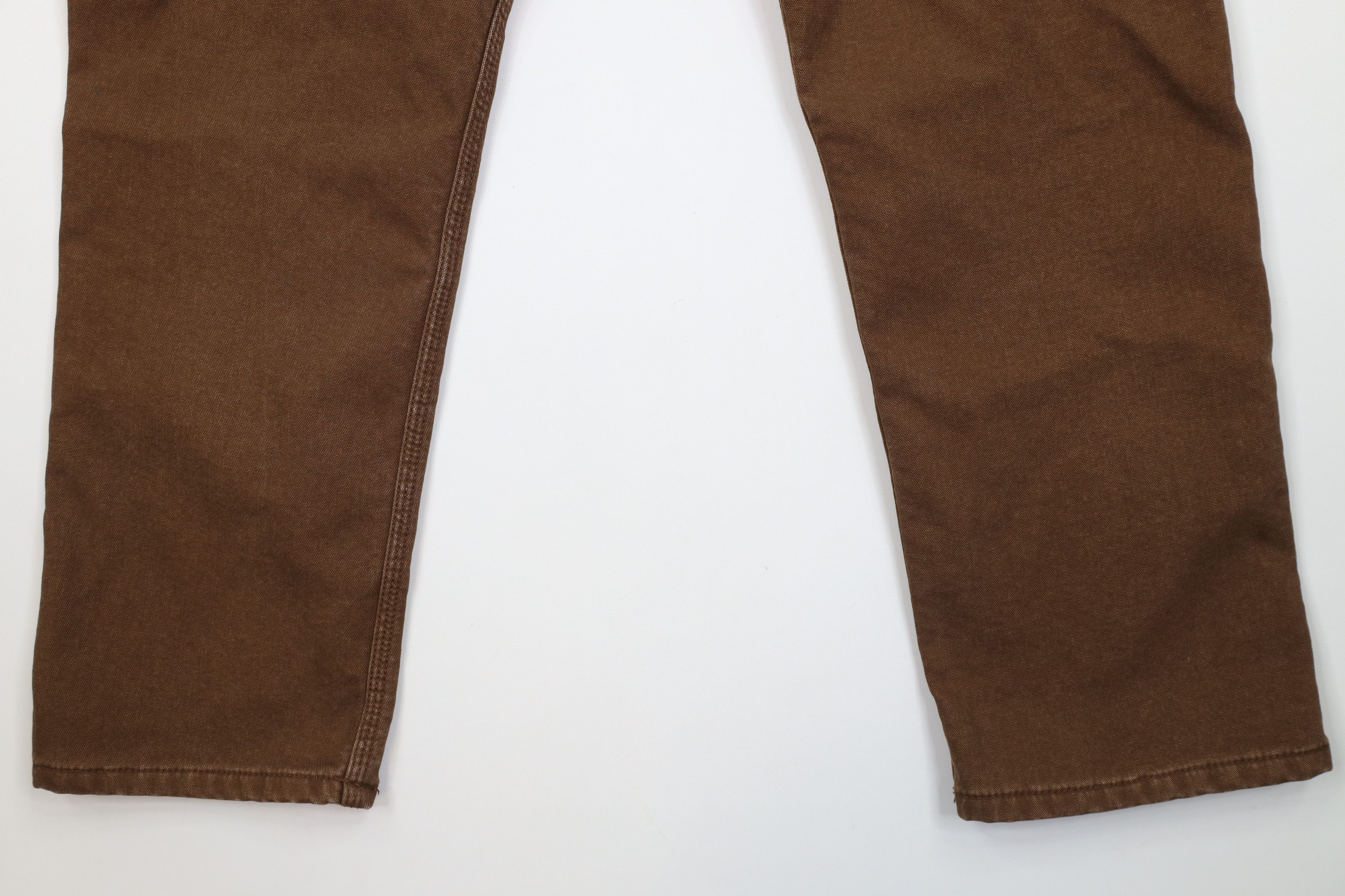Vintage Vintage Streetwear Fleece Lined Canvas Dungaree Pants Brown Size US 36 / EU 52 - 13 Thumbnail