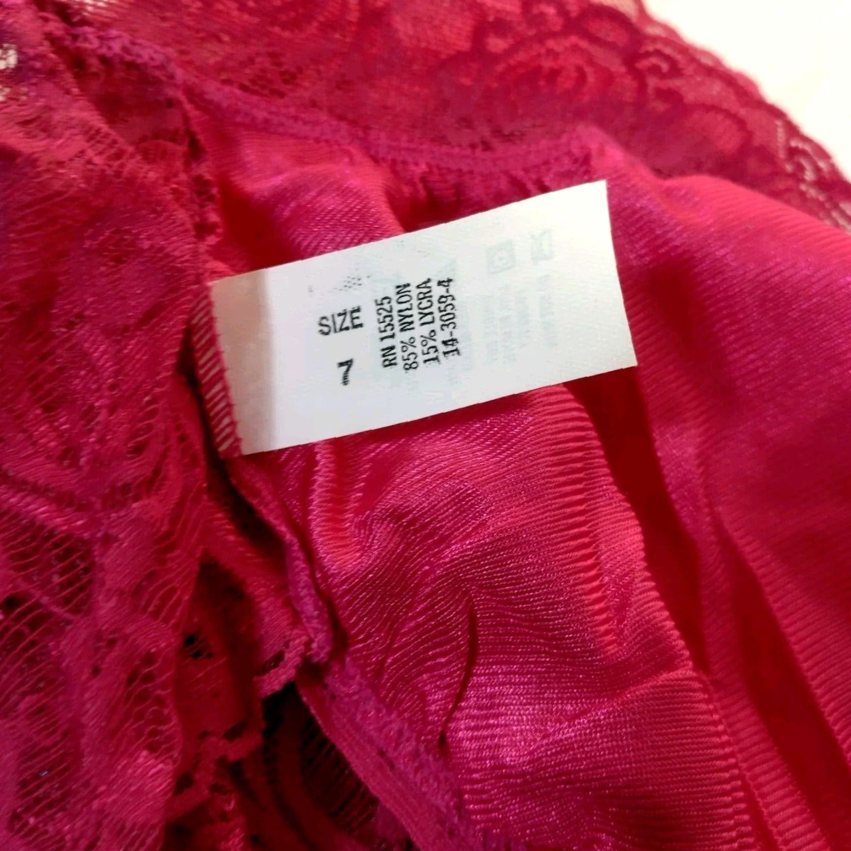 Vintage VINTAGE Lane Bryant Panties underwear Womens Brief Lace Pink Nylon 7 NOS Sexy Intimate 90s Women's Panties Size 36" / US 14 / IT 50 - 7 Thumbnail