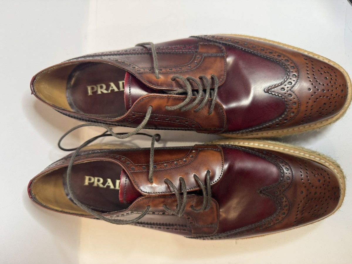 Prada PRADA Espadrille Wingtip Brogues - Like New (Mod. 2EG015) Size US 8.5 / EU 41-42 - 11 Thumbnail