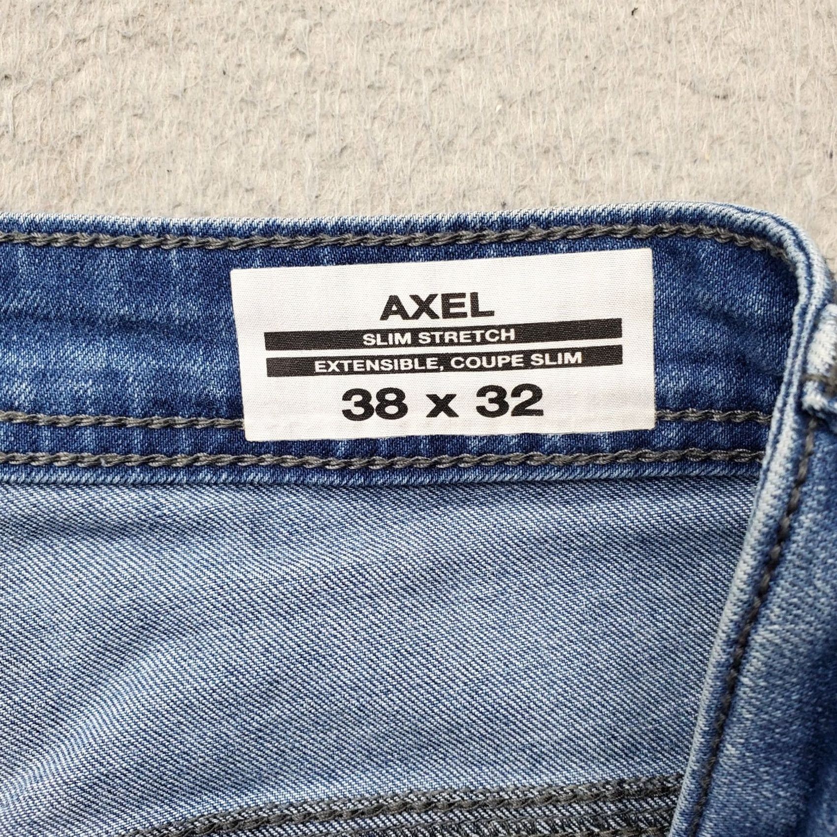 Buffalo David Bitton Buffalo Mens Jeans - Axel Straight Jeans Mens 38x32 Blue Denim Stretch Slim Fit Size US 38 / EU 54 - 7 Thumbnail