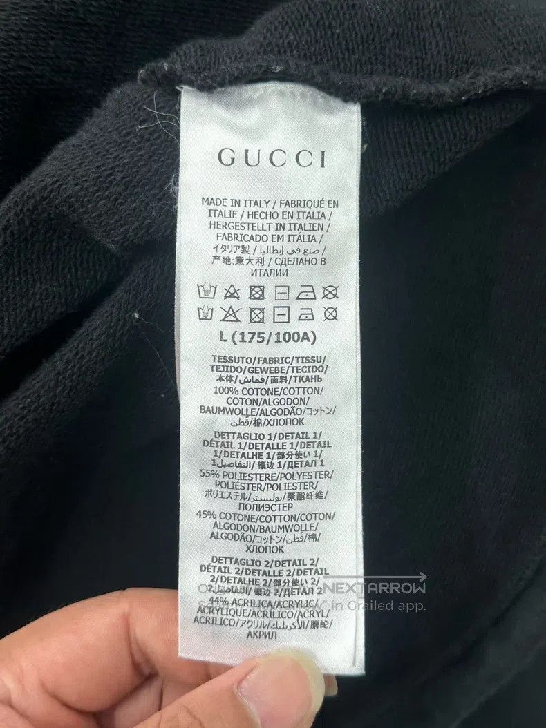 Gucci Gucci Black half-zipper embroidered logo hooded sweatshirt Size US L / EU 52-54 / 3 - 4 Thumbnail