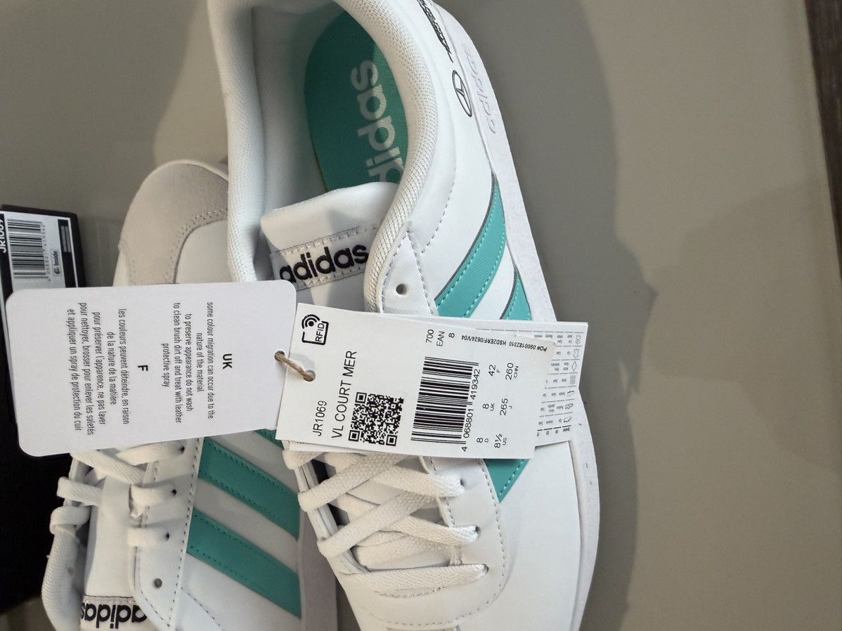 Adidas NWT Adidas x Mercedes-AMG Petronas F1 Team VL Court Shoes Size US 8.5 / EU 41-42 - 8 Thumbnail