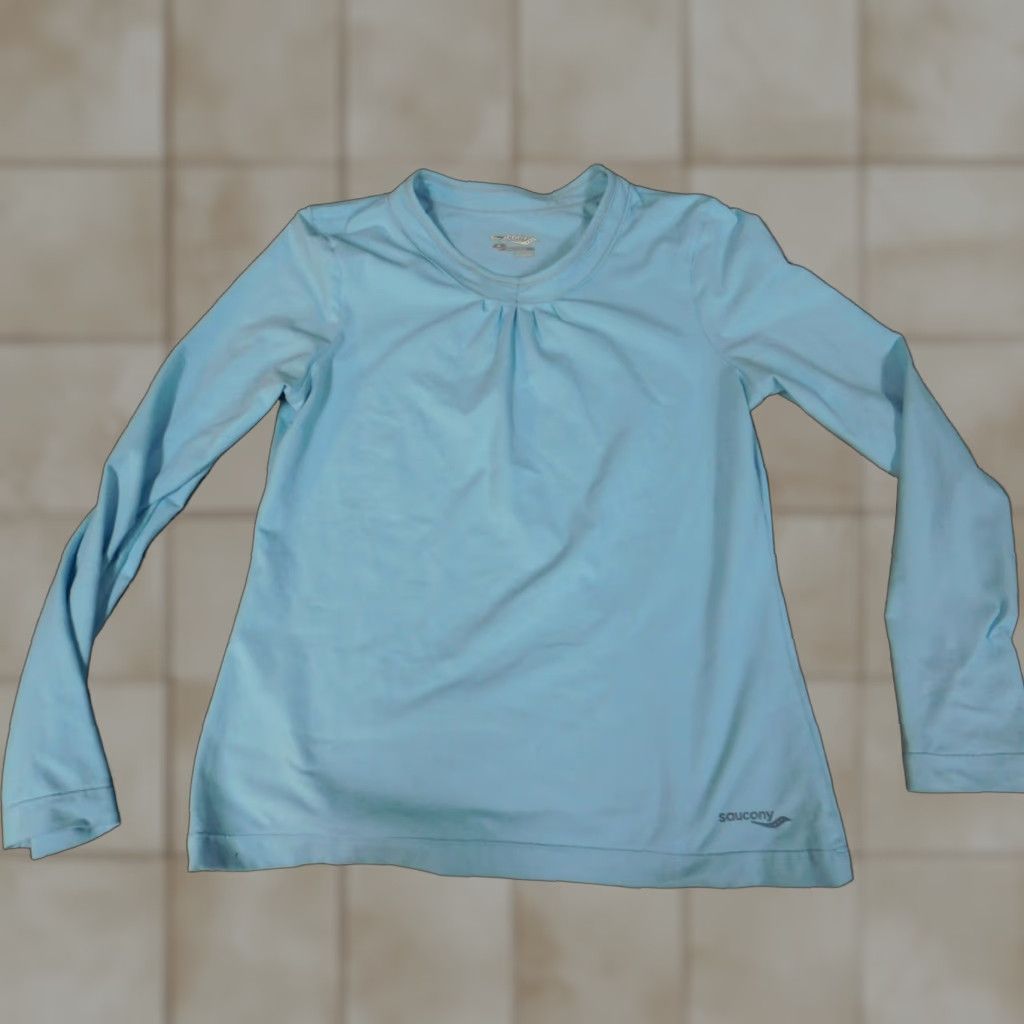 Saucony Saucony Womens Top M Blue Pullover Activewear Stretch Long Sleeve Yoga Cotton Blended Fabric Athletic Regular Women Clothes Mens? Size M / US 6-8 / IT 42-44 - 1 Thumbnail