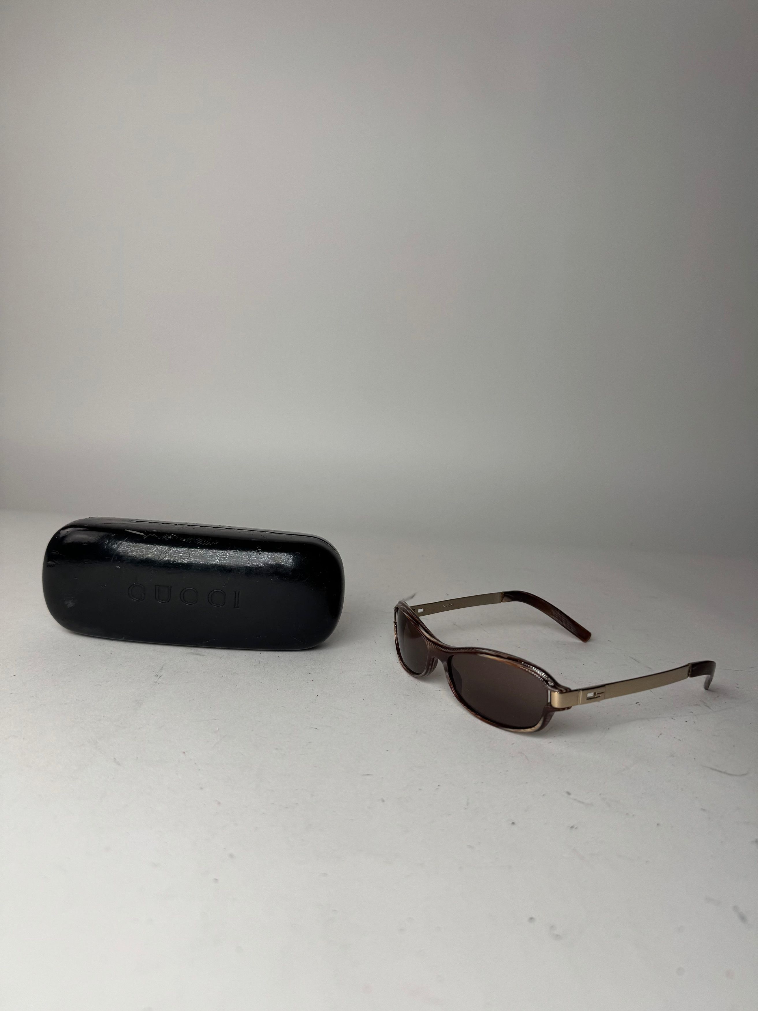Gucci Vintage Retro Sunglasses Golden Brown Size ONE SIZE - 1 Thumbnail