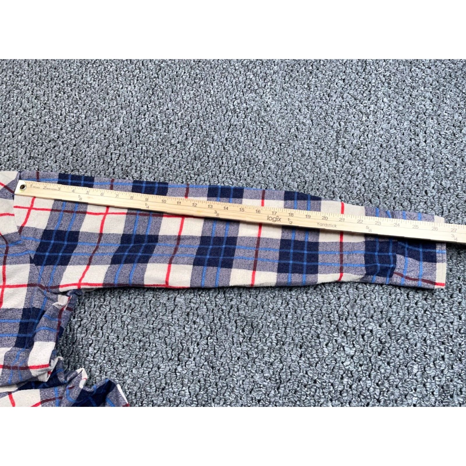 Vintage VTG Woodland Lightweight Flannel Shirt Adult 2XL Tall Blue Cream Plaid Workwear Size US XXL / EU 58 / 5 - 7 Thumbnail