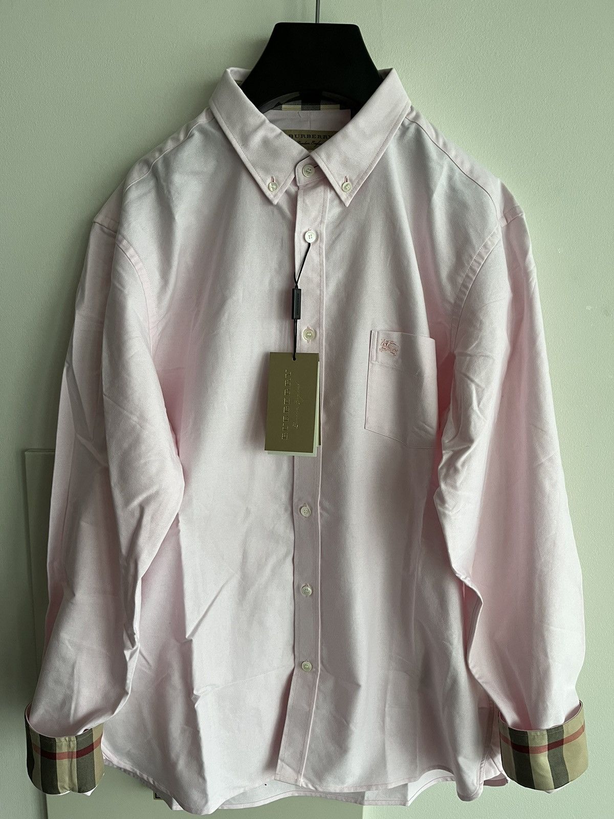 Burberry Sold out Brand New Classic Burberry Check Logo Dressy Shirt Size US L / EU 52-54 / 3 - 5 Thumbnail