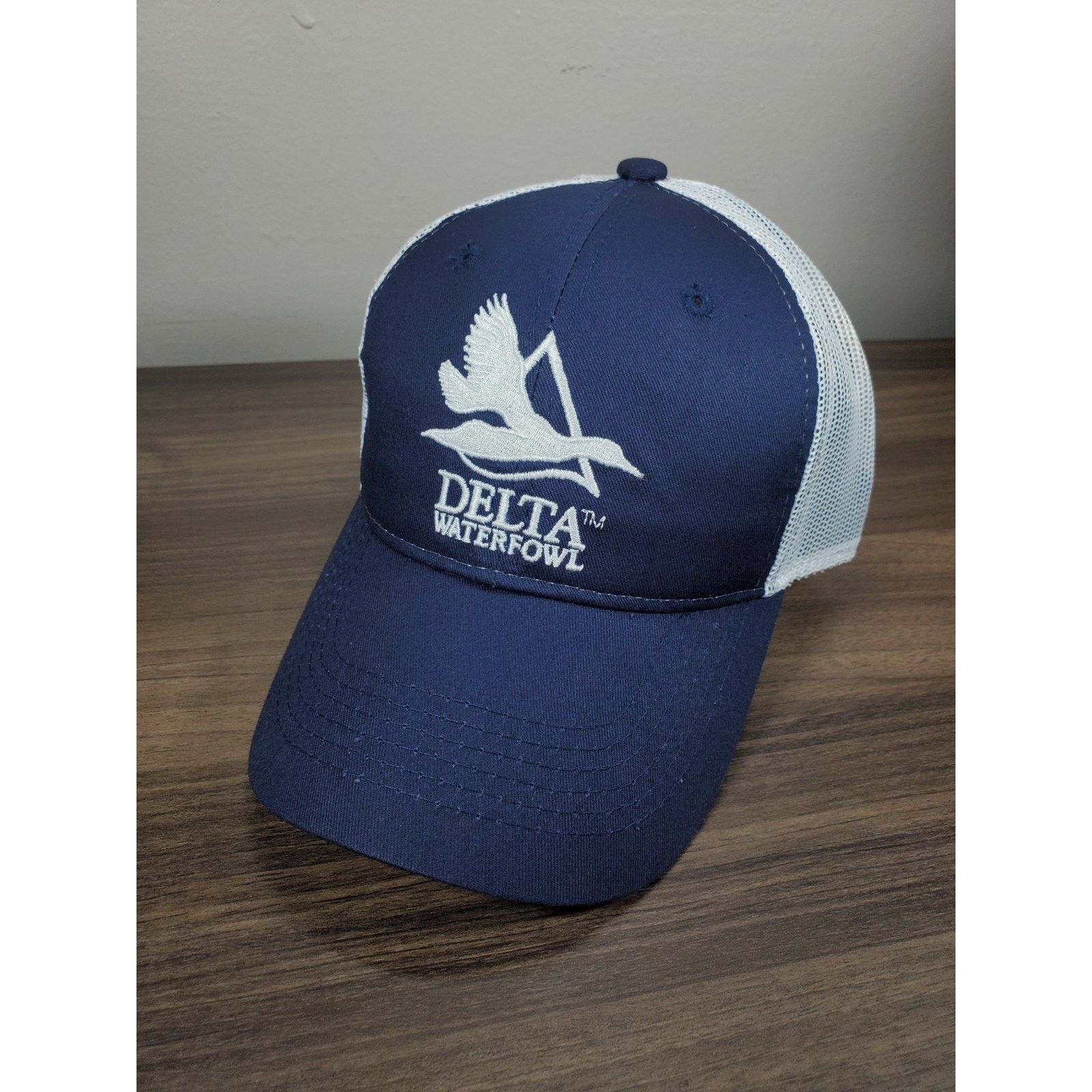Port Authority Delta Waterfowl Trucker Hat Mesh Cap Navy Blue Duck Hunting Size ONE SIZE - 4 Thumbnail
