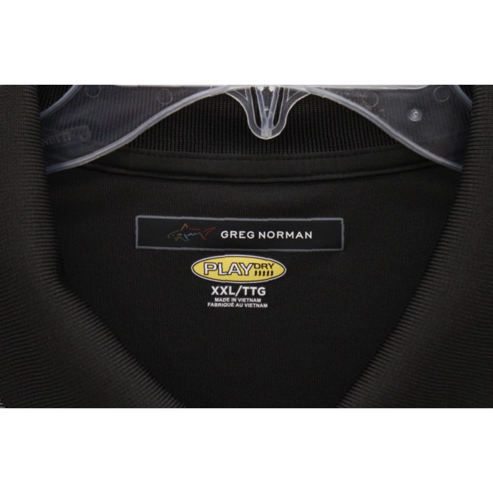 Vintage Greg Norman Polo Shirt Men's 2XL Black Gray Stripes Play Dry Golf Performance Shirt Size US XXL / EU 58 / 5 - 3 Thumbnail