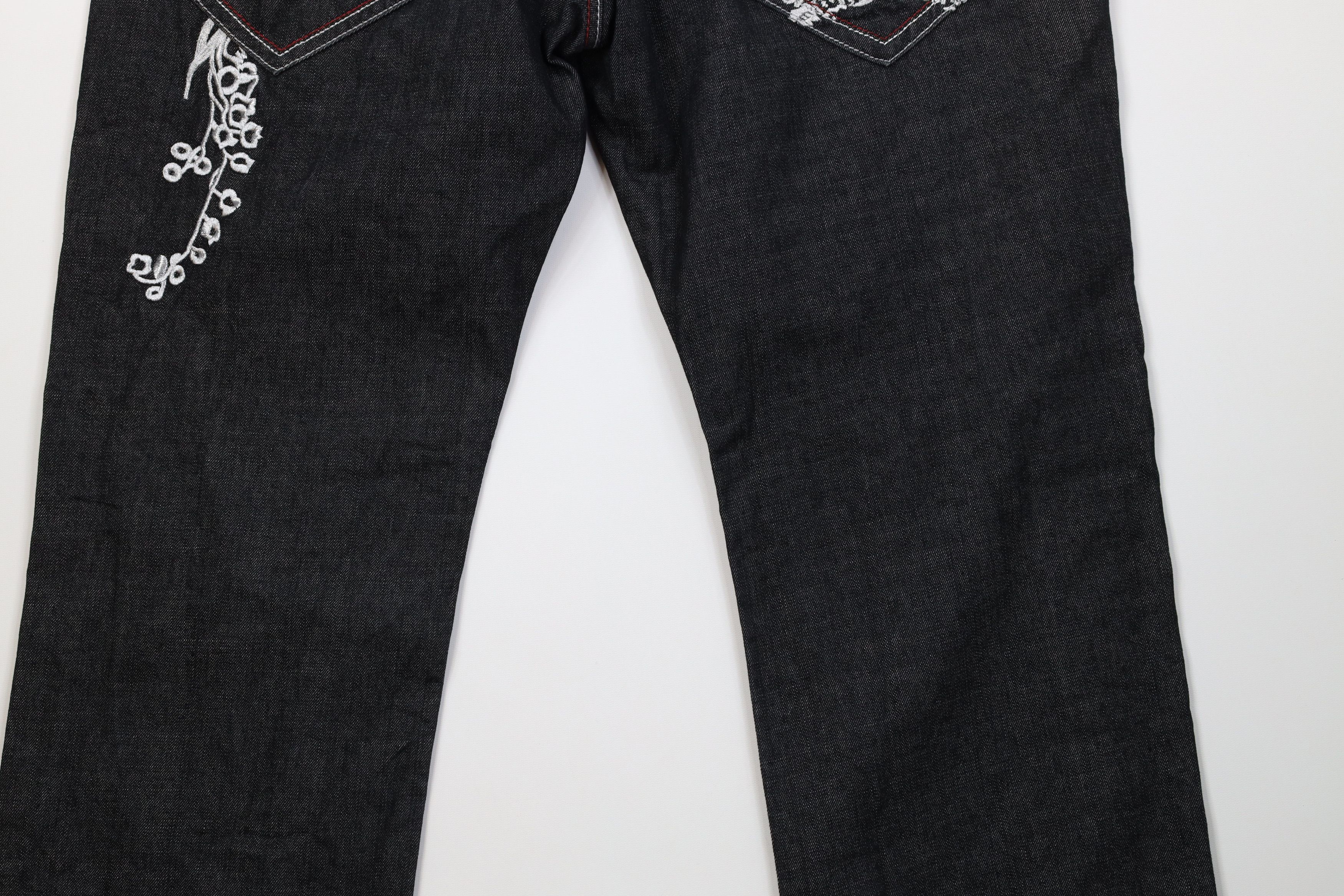 Vintage Vintage Y2K Streetwear UFC MMA Wide Leg Denim Jeans Black Size US 40 / EU 56 - 12 Thumbnail