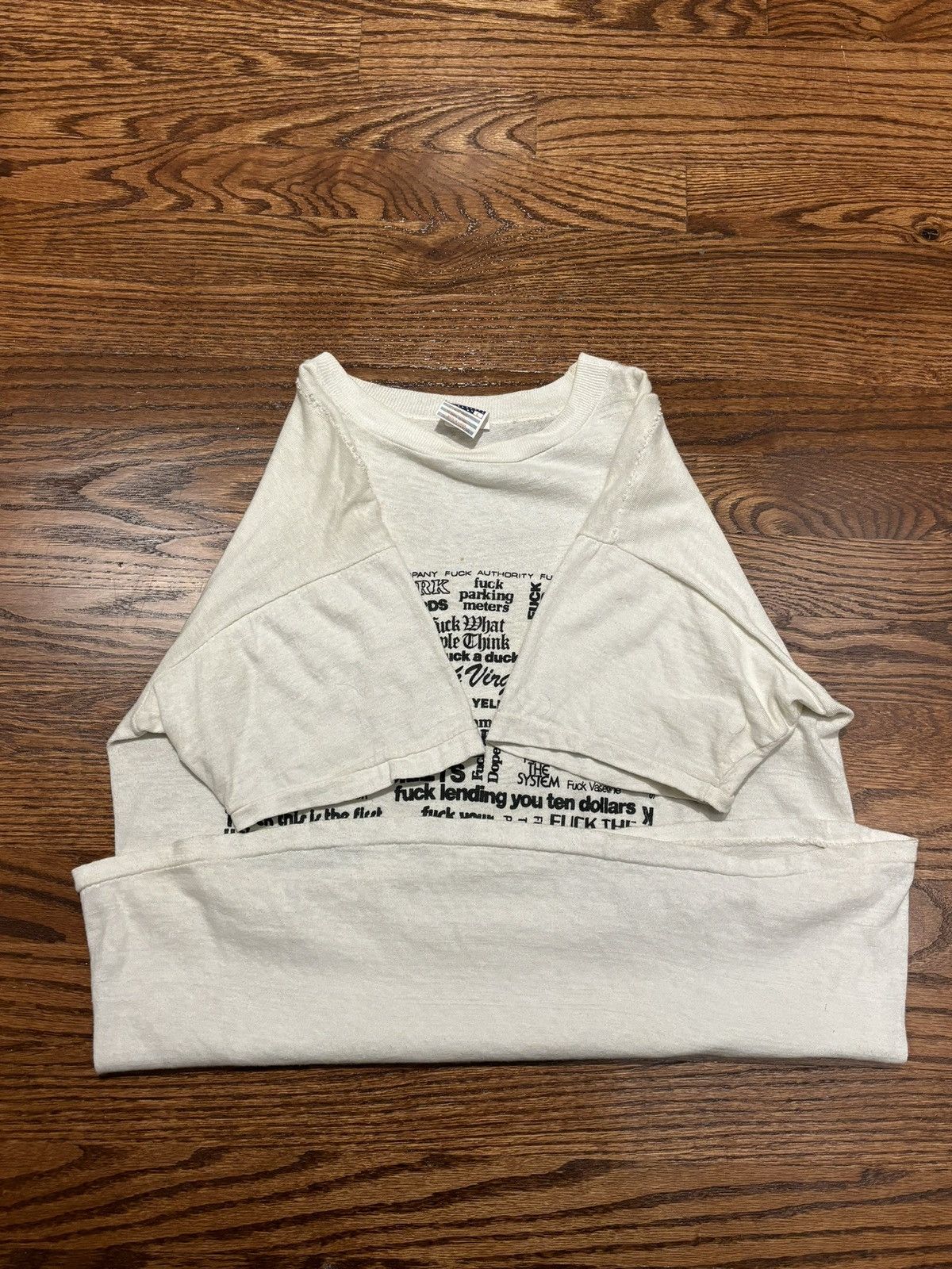 Vintage 1970s True Vintage “F&$! You” Graphic Tee Size US L / EU 52-54 / 3 - 4 Thumbnail