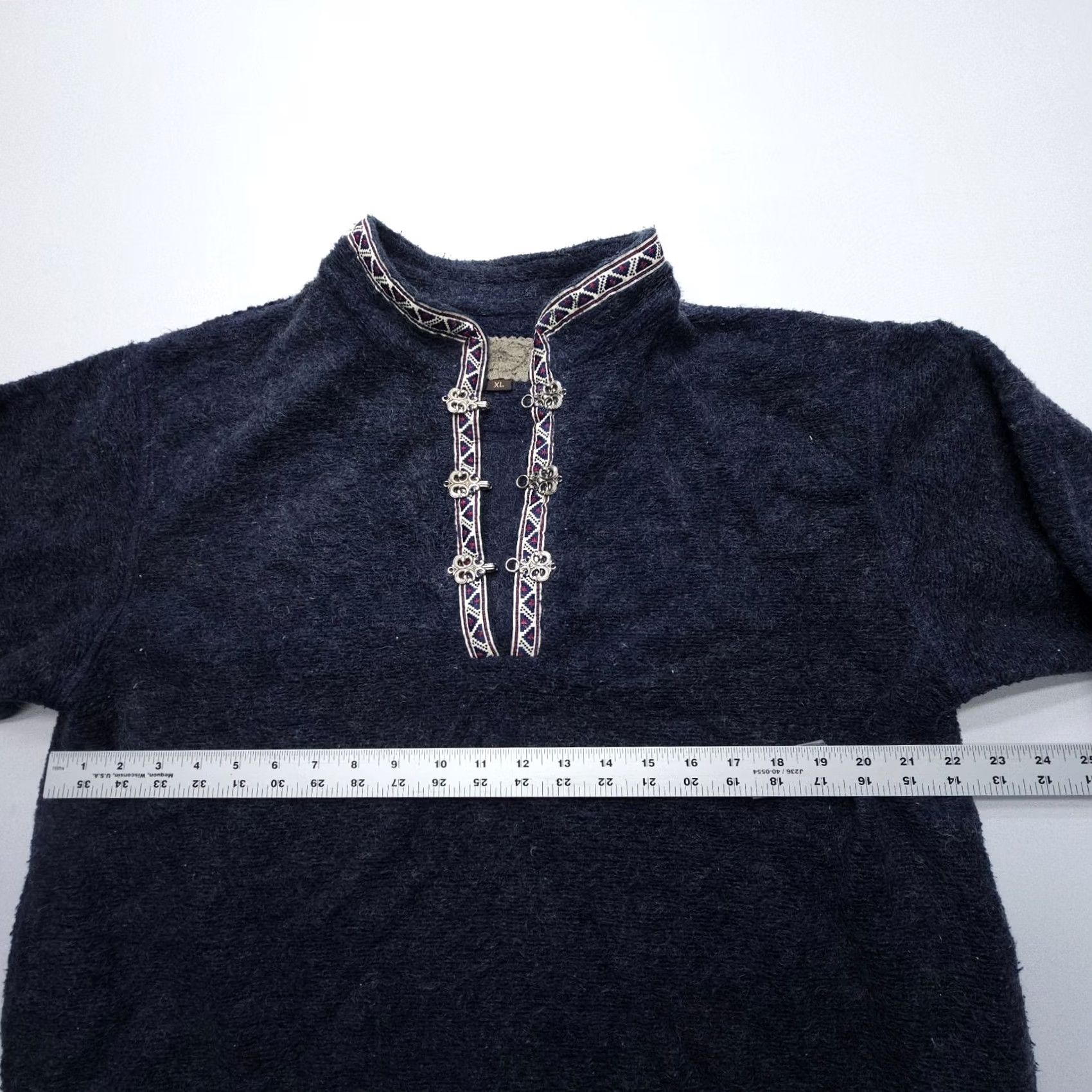 Vintage VINTAGE Sierra Sport Sweater Womens XL Blue Mohair Blend Mock Neck Pullover Knit Classic Casual Men/Women Size XL / US 12-14 / IT 48-50 - 7 Thumbnail