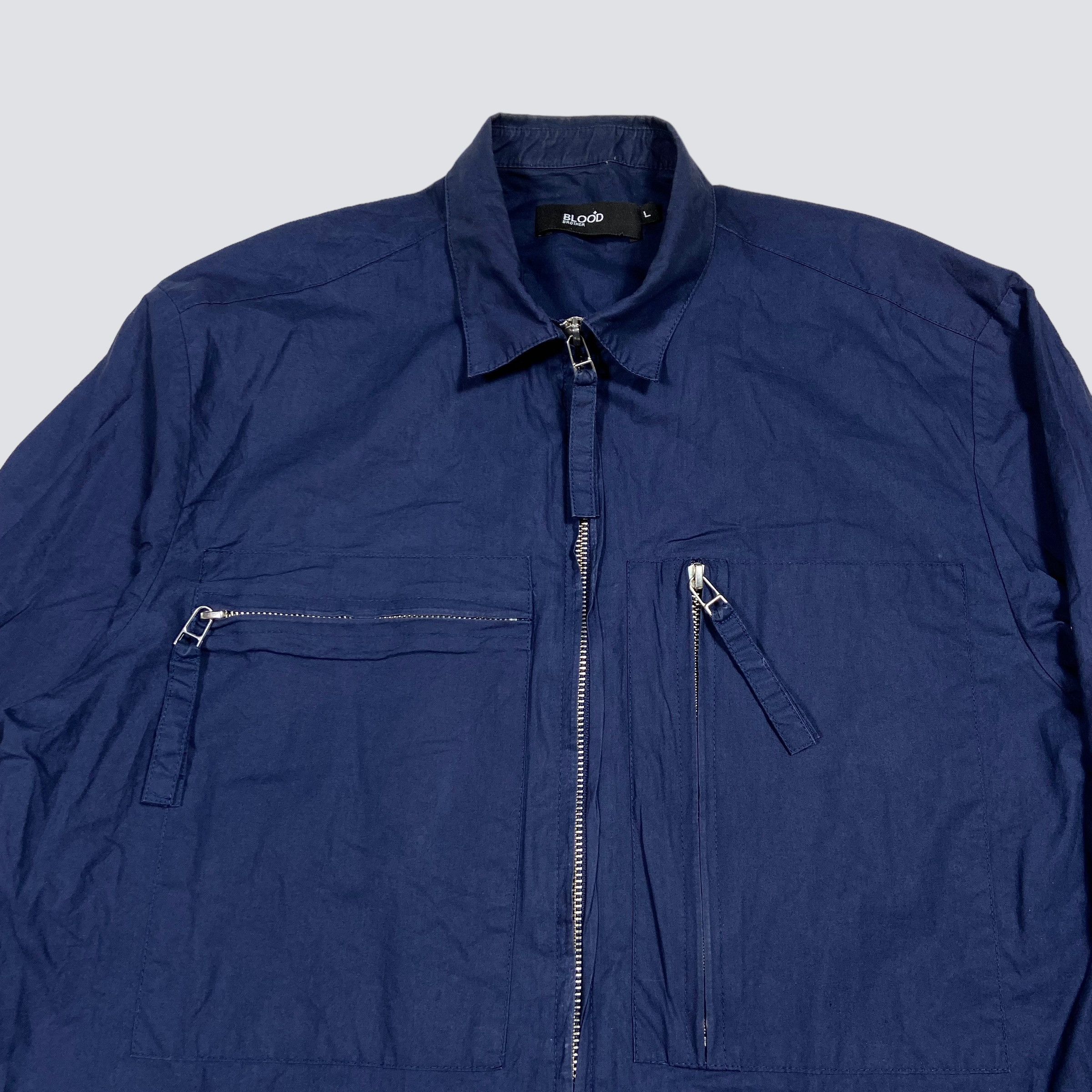 Blood Brother BLOOD BROTHER MULTIPOCKET BONDAGE ZIP OVERSHIRT - № 2125 Size US L / EU 52-54 / 3 - 4 Thumbnail