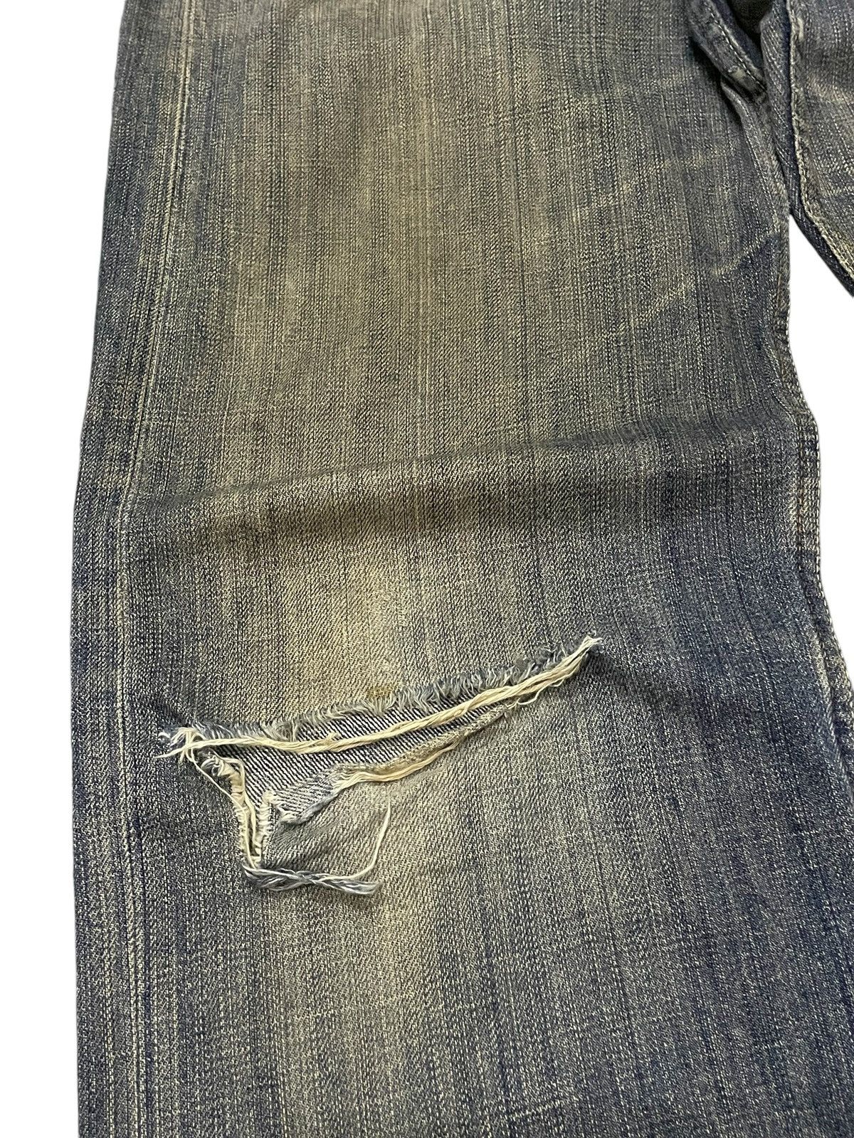 Hysteric Glamour Vintage Japanese Brand Mud Wash Loose Distressed Jeans Size US 36 / EU 52 - 6 Thumbnail