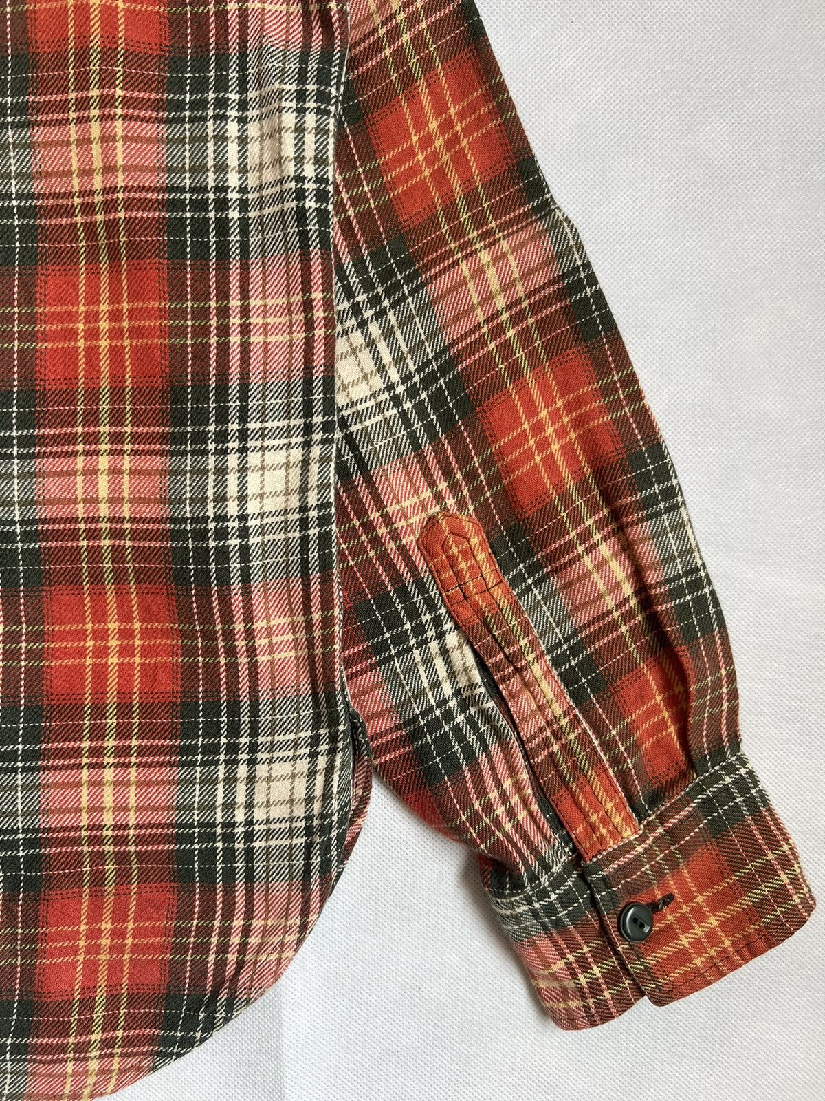 Levi's Vintage Levis Orange Plaid Button Up Flannel Shirt Size US M / EU 48-50 / 2 - 9 Thumbnail