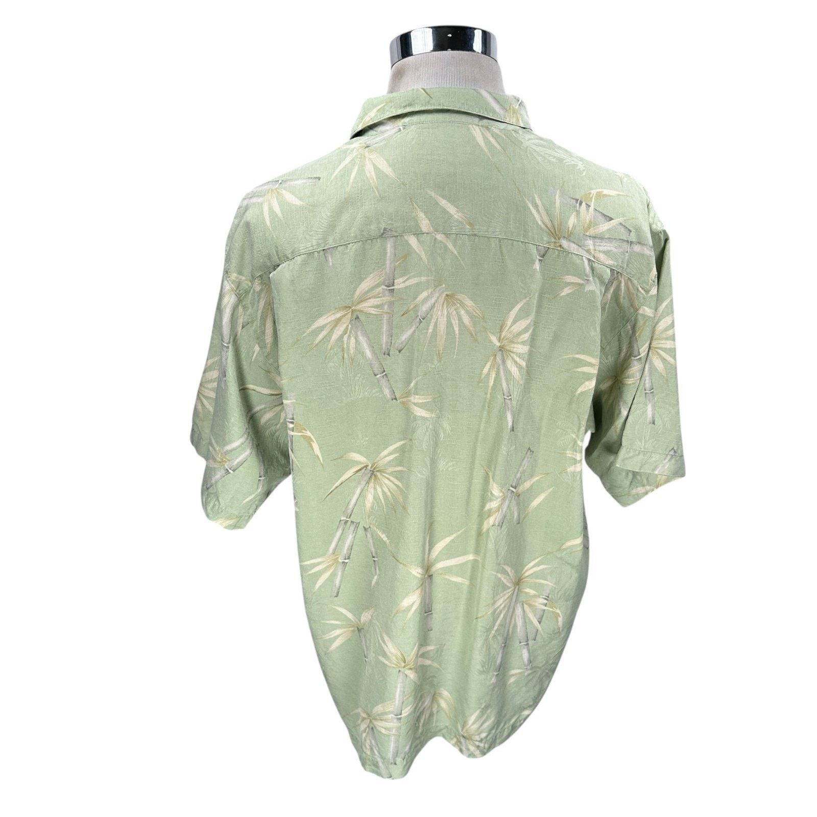 Tommy Bahama Tommy Bahama Hawaiian Shirt Mens L Green Palm Tree Button-Up Size US L / EU 52-54 / 3 - 5 Thumbnail