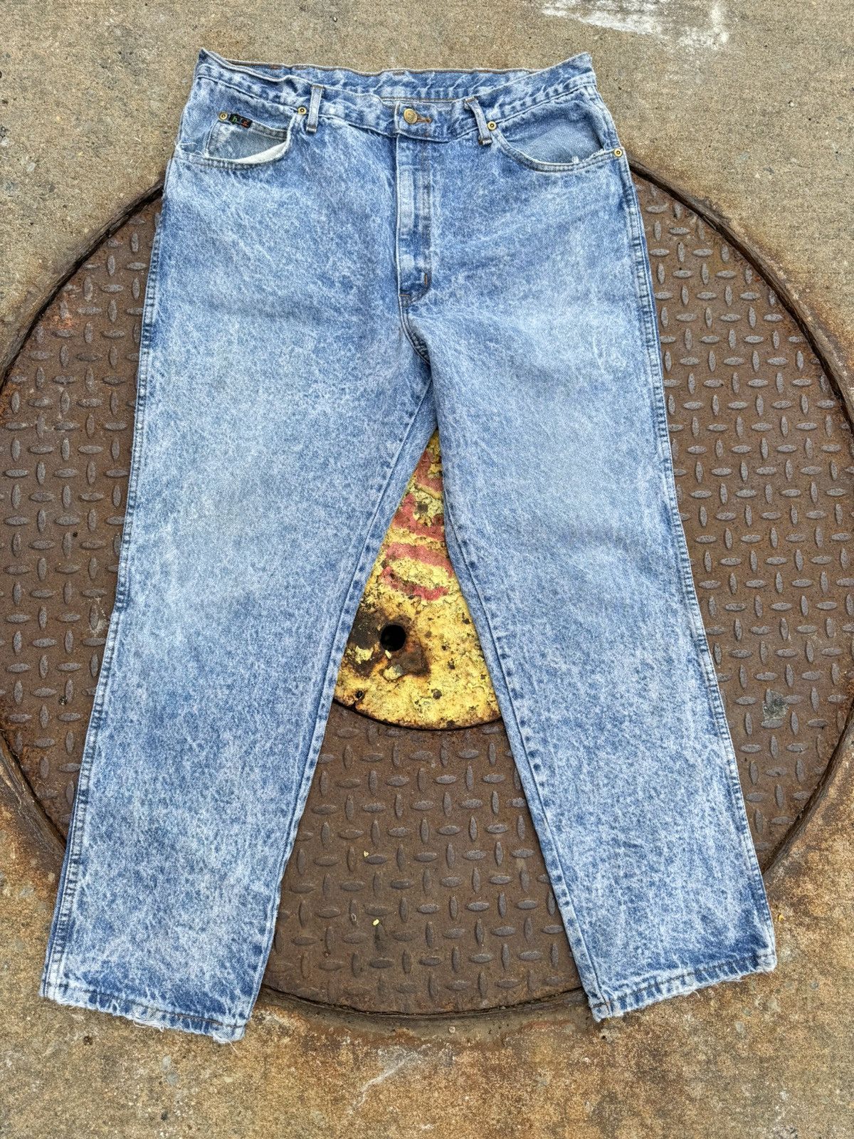 Band Tees × Vintage 80’s Vintage Acid Wash Denim Jeans Size US 36 / EU 52 - 7 Thumbnail