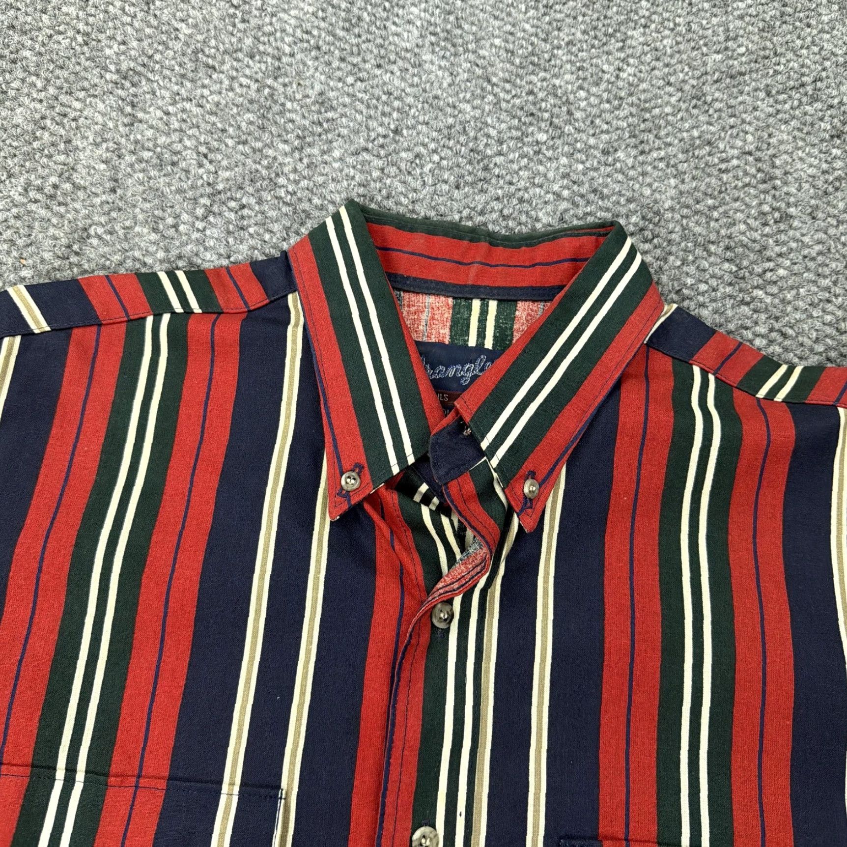 Wrangler VINTAGE Wrangler Shirt Mens L XL-Long Tail Rockabilly Stripe Cowboy Western Size US L / EU 52-54 / 3 - 2 Thumbnail