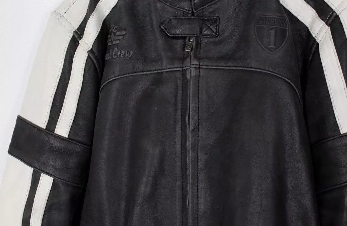 West Coast Choppers Highway1 Road Crew Leather Jacket Moto Racing Y2K Size US L / EU 52-54 / 3 - 11 Thumbnail