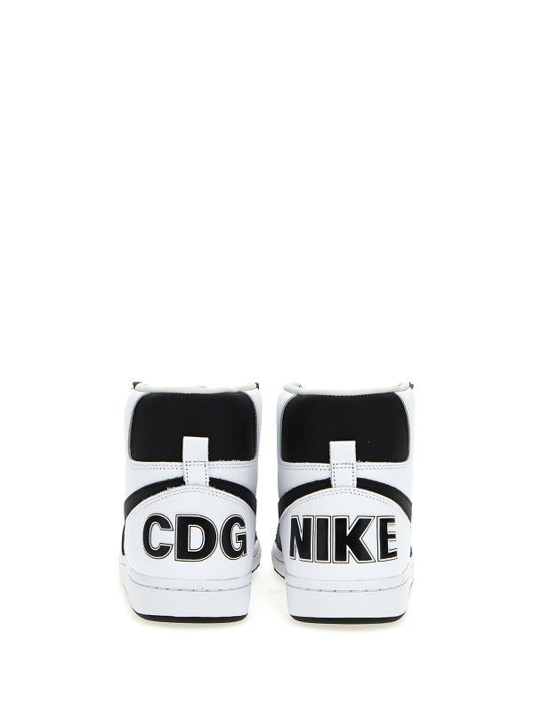 Comme des Garcons Homme × Nike o1mle0924 High-Top Sneakers in White & Black Size US 8 / EU 41 - 2 Thumbnail