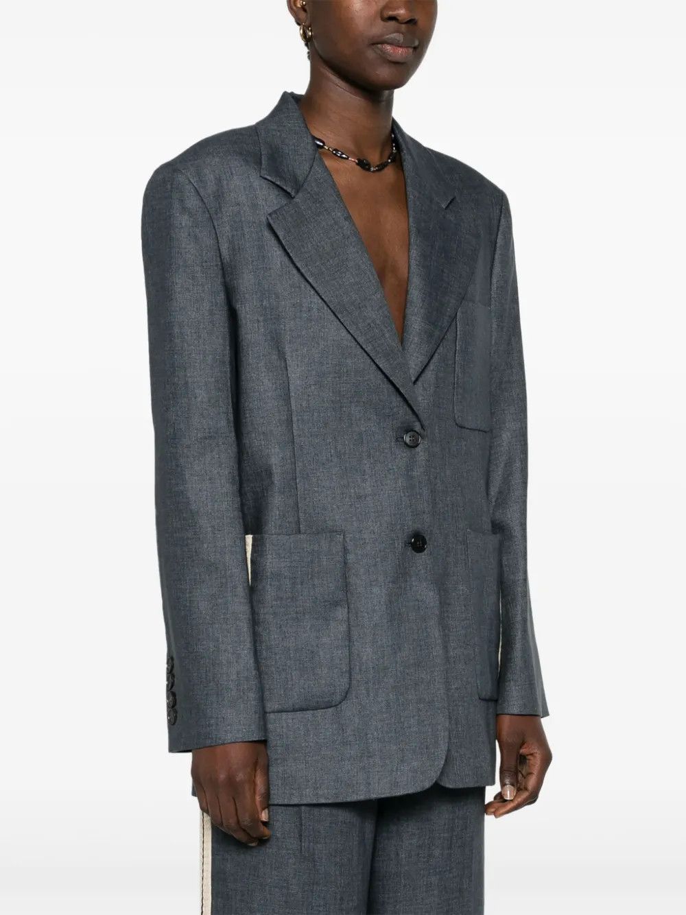 Palm Angels o1y1125 Blazer in Slate Blue Size XS / US 0-2 / IT 36-38 - 2 Thumbnail
