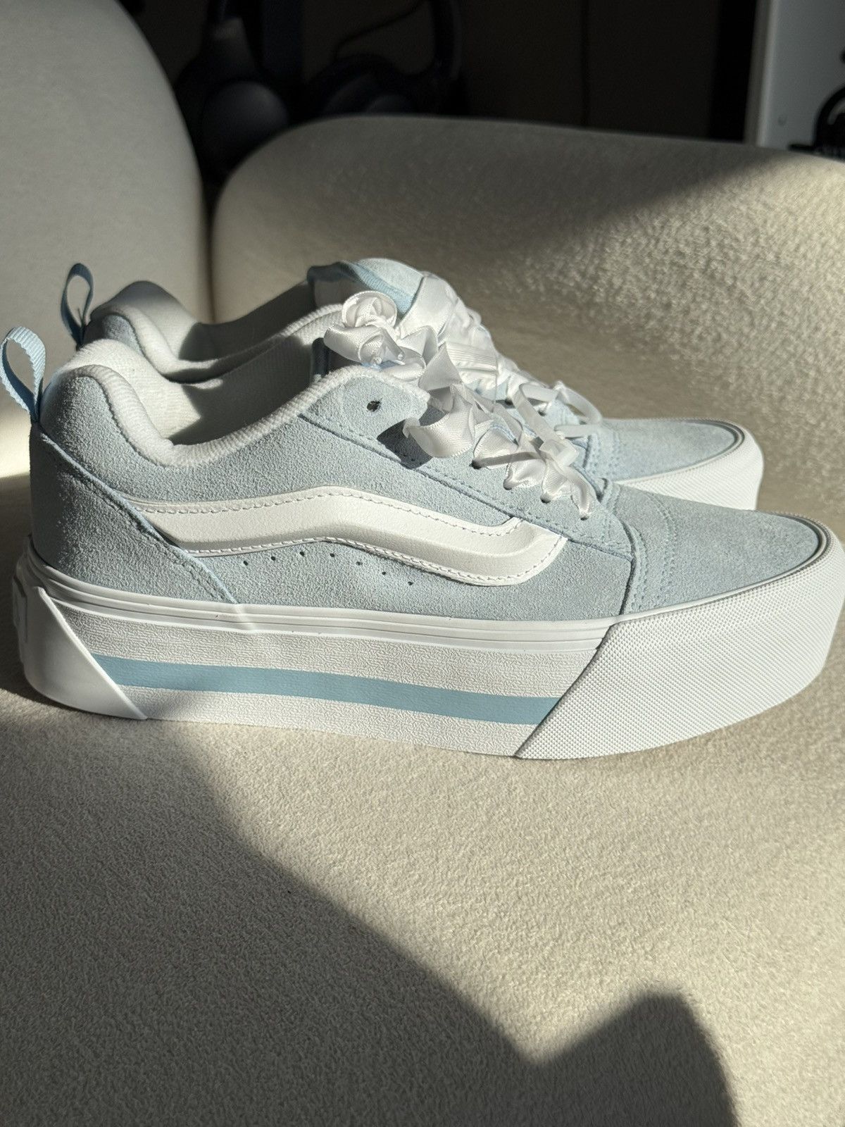 Vans Vans Knu Stack Vintage Satin Shoes 'Dream Blue White' Size US 8.5 / IT 38.5 - 2 Thumbnail