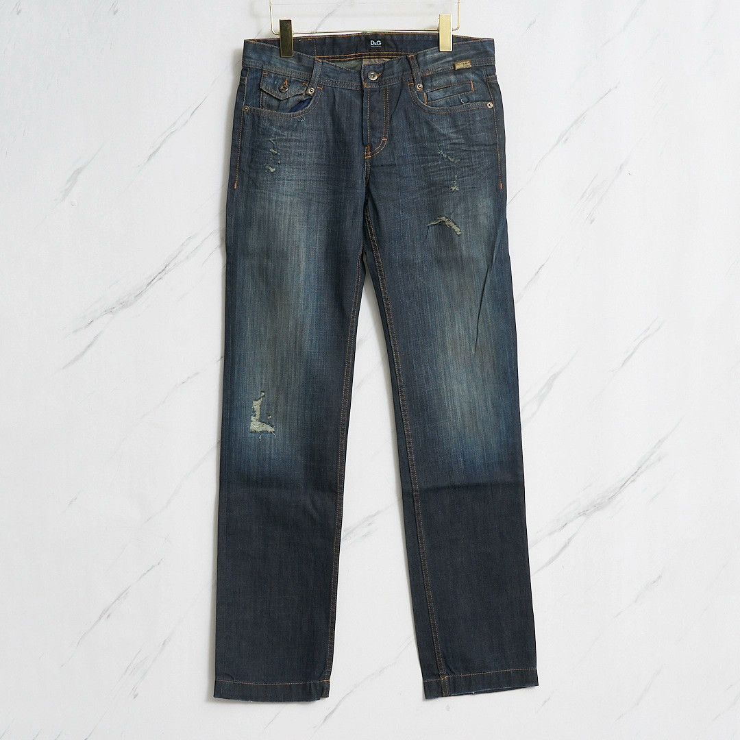 Dolce & Gabbana D&G Men's Distressed Straight Jeans Size US 30 / EU 46 - 1 Thumbnail