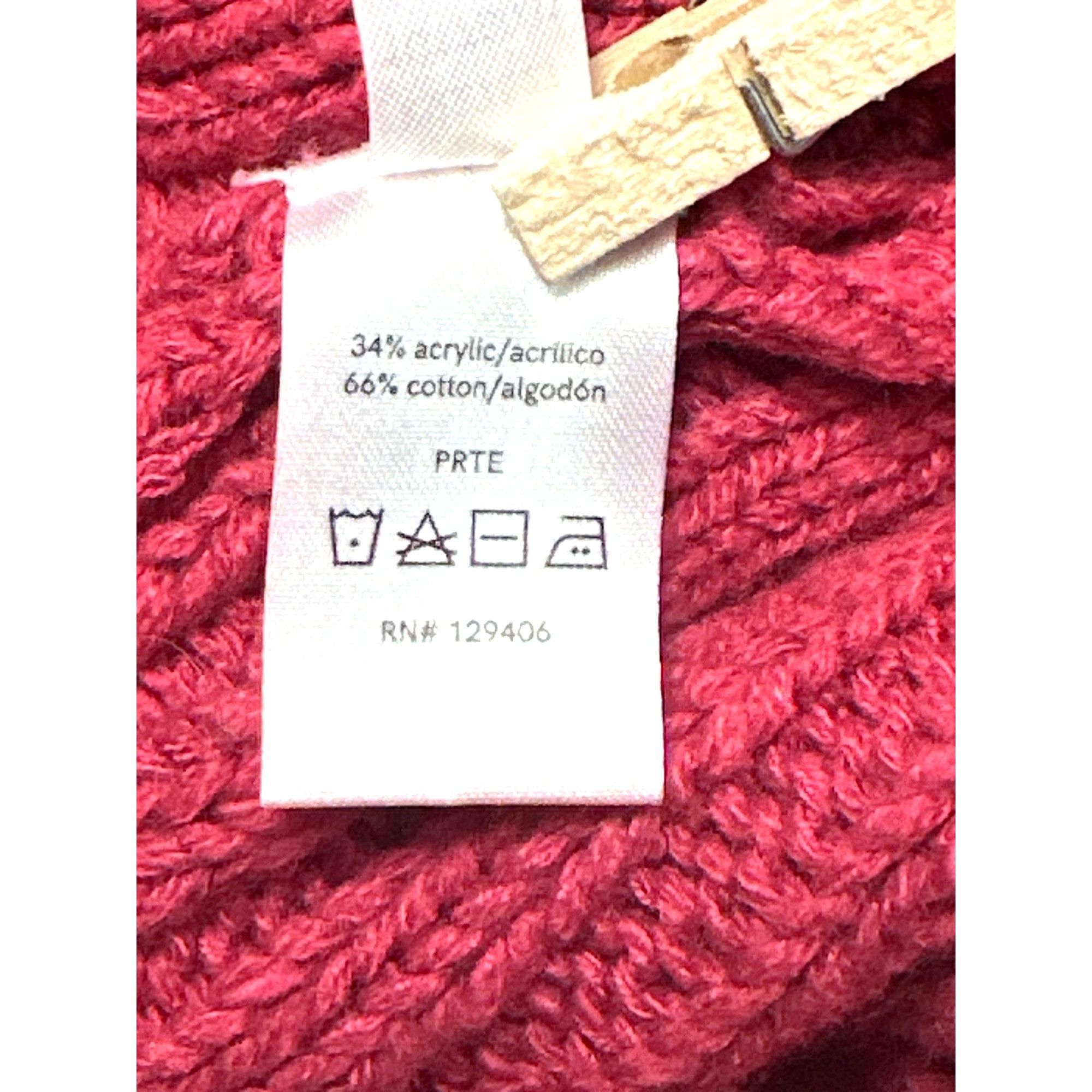 Venus Venus Small Raspberry Cable Knit Argyle V Neck Gold Button S Size S / US 4 / IT 40 - 9 Thumbnail