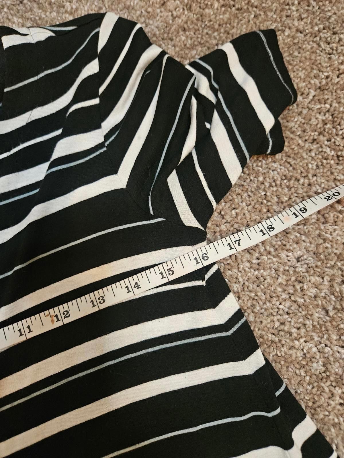 Designer Loft Striped Dress - Black & White with Gray Pinstripe #H42 Size S / US 4 / IT 40 - 7 Thumbnail