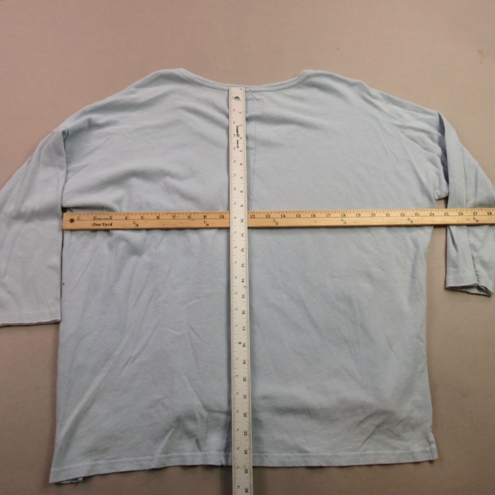 Eileen Fisher Pact Shirt Womens Small 3/4 Sleeve Crew Neck Outdoor Lightweight Blue Casual Shirt Size S / US 4 / IT 40 - 6 Thumbnail