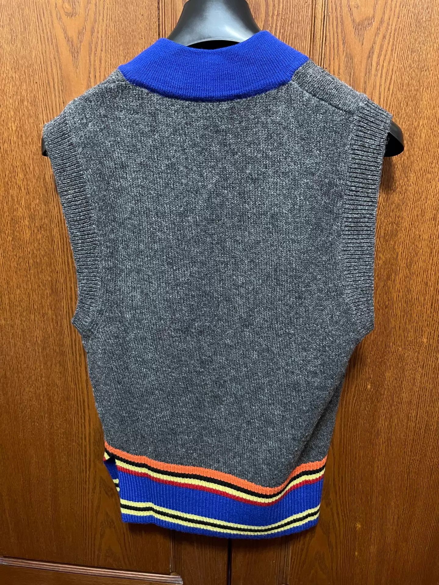 Versace Versace Color Block Wool Vest Slim 46 Unisex Size US S / EU 44-46 / 1 - 3 Thumbnail