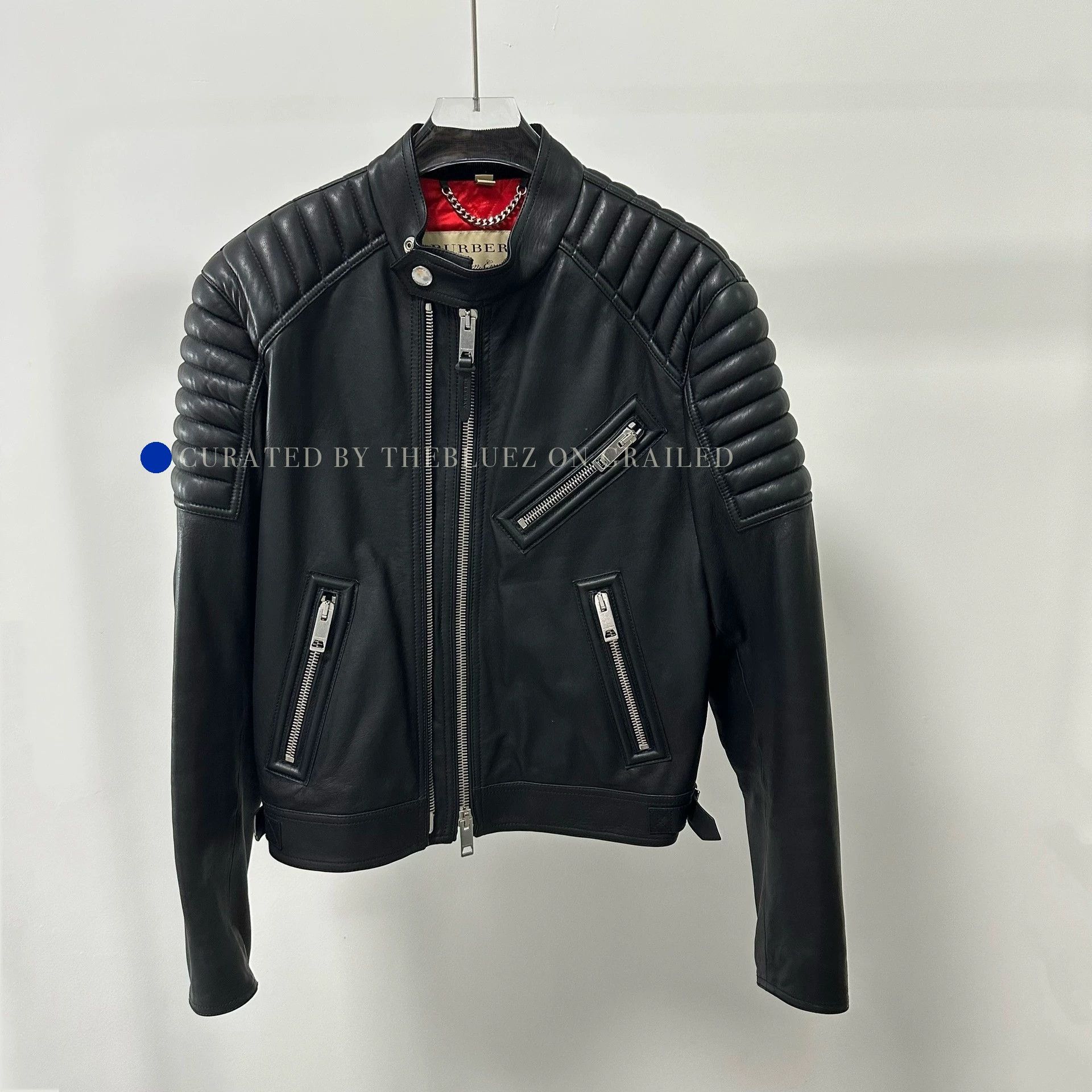 Burberry Black Lambskin Motorcycle Jacket in Size S Size US S / EU 44-46 / 1 - 1 Thumbnail