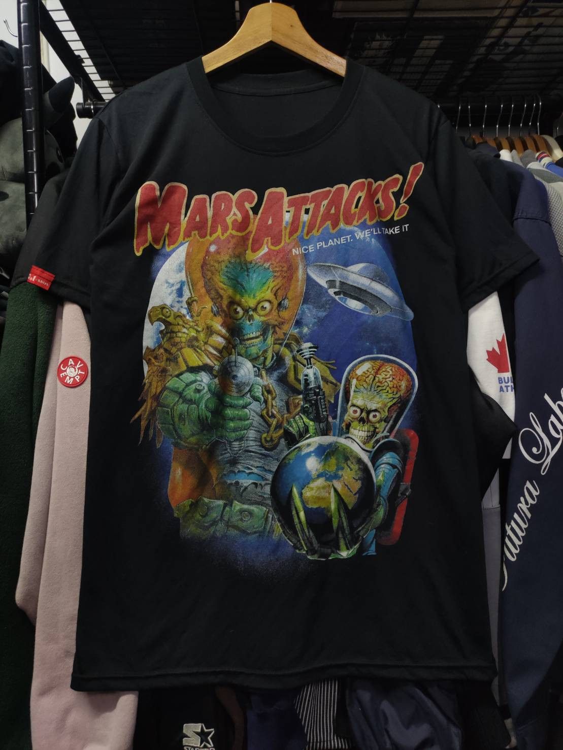 Warner Bros Vtg Mars Attacks! Movie By Tim Burton T-Shirt Size US L / EU 52-54 / 3 - 3 Thumbnail