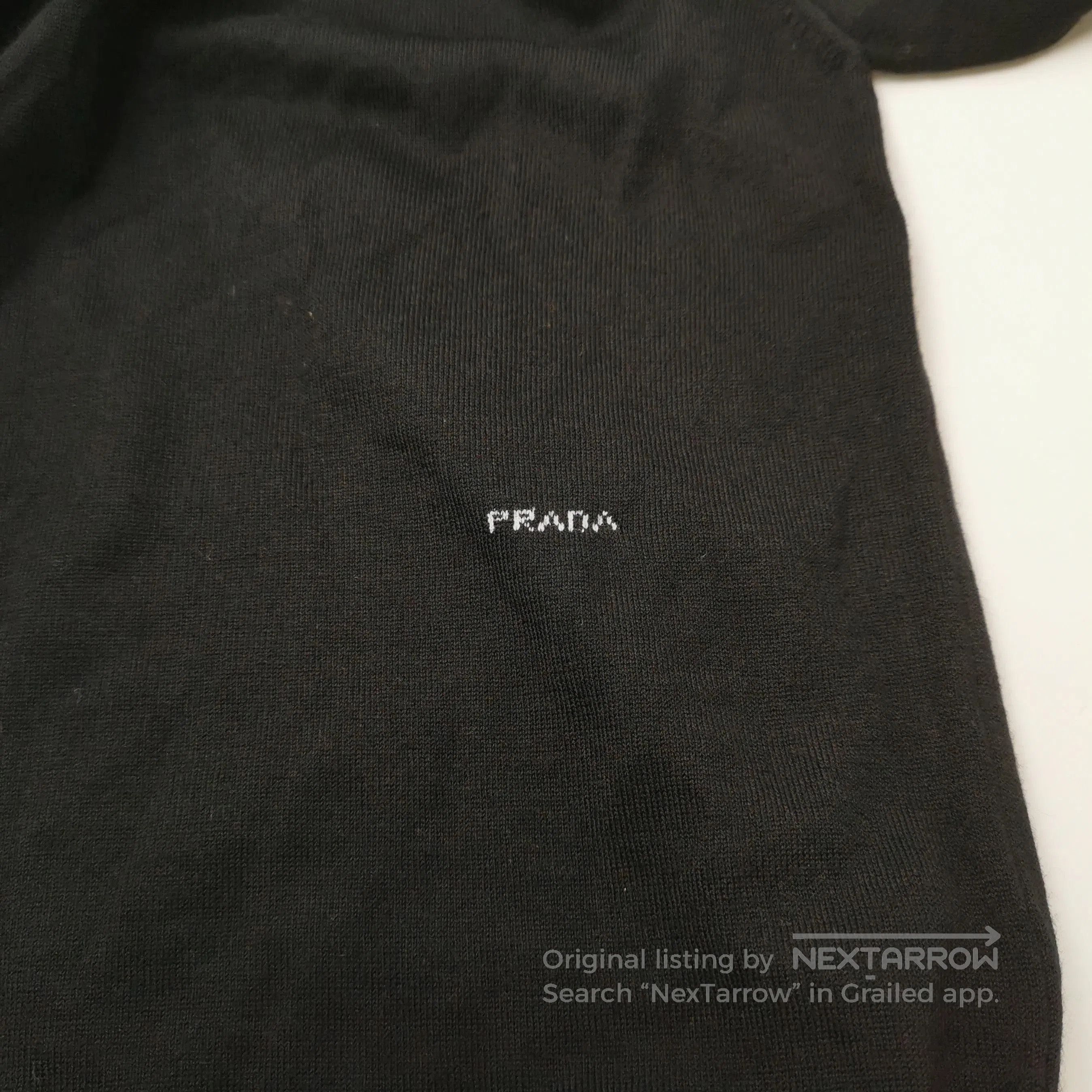 Prada Prada Black Wool Knit Polo Sweater . Size XXS / US 00 / IT 34 - 2 Thumbnail