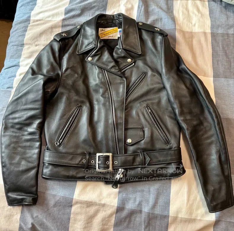 Schott Schott Motorcycle leather coat Size US XXL / EU 58 / 5 - 6 Thumbnail
