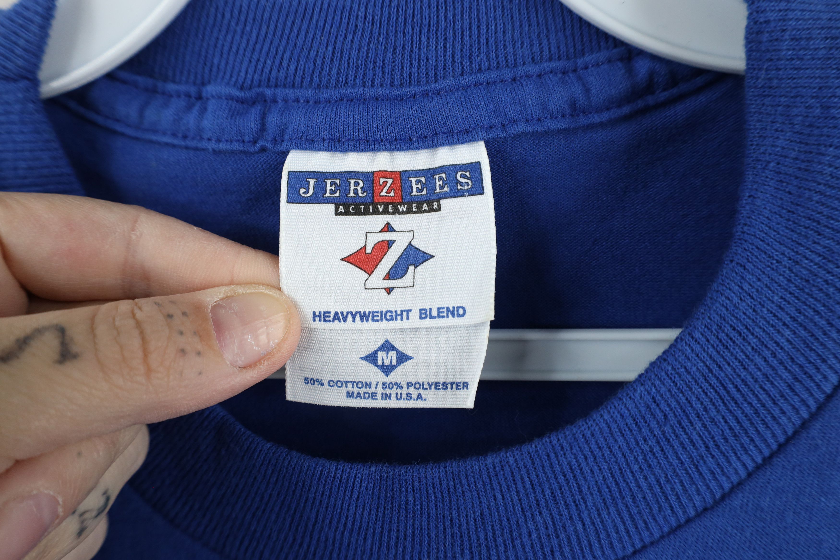 Vintage Vintage 90s Streetwear Heavyweight T-Shirt Royal Blue USA Size US M / EU 48-50 / 2 - 5 Thumbnail