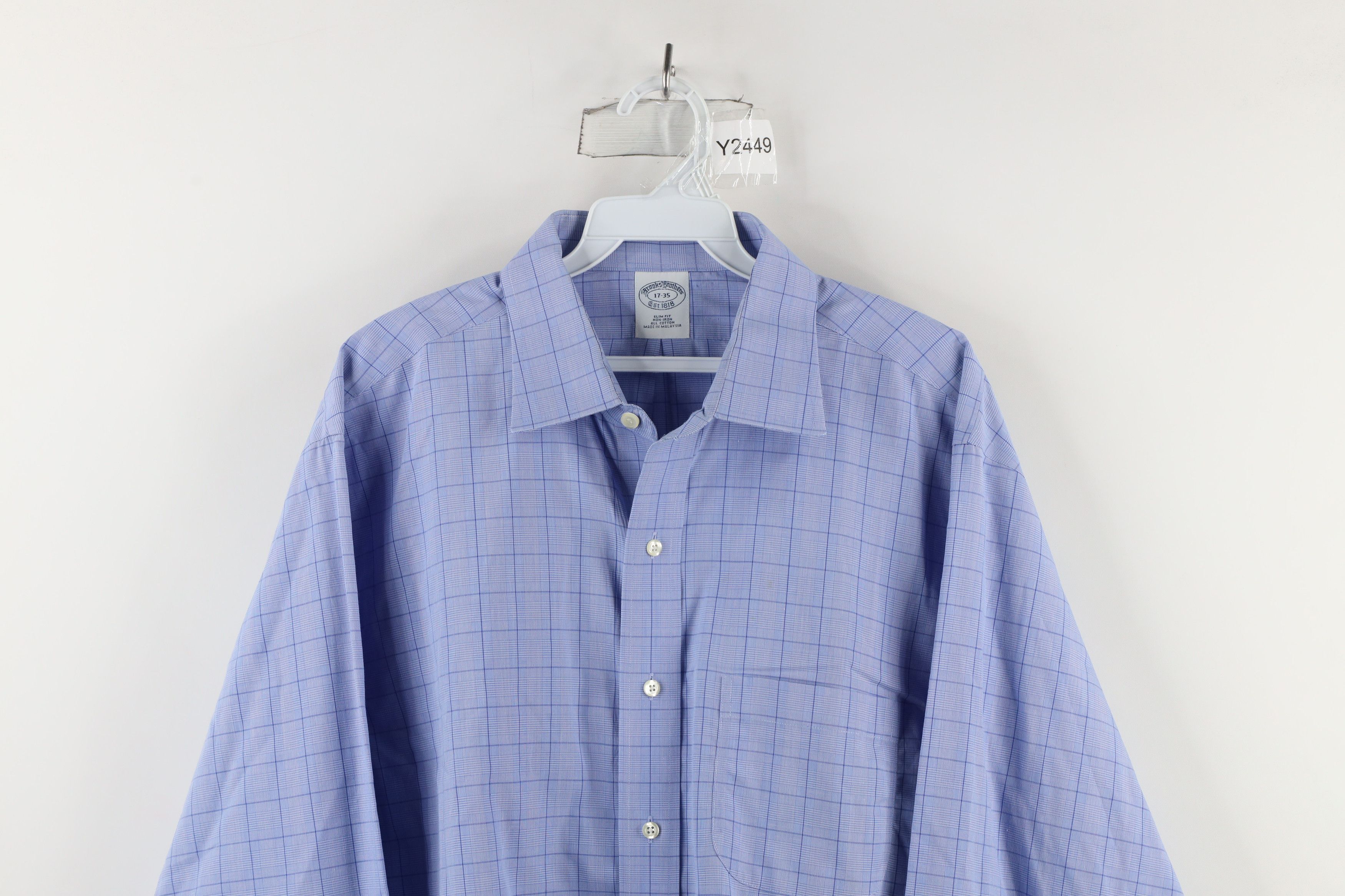Brooks Brothers × Vintage Vintage Brooks Brothers Non Iron Cotton Button Shirt Plaid Size US L / EU 52-54 / 3 - 2 Thumbnail