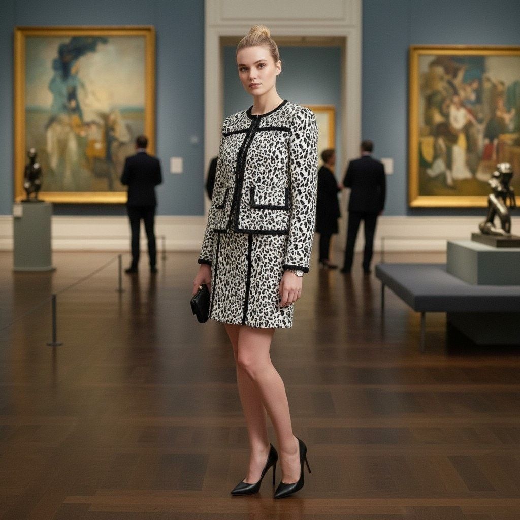 Nanette Lepore Nanette Lepore Leopard-Print Sheath Dress + Jacket Set, US0 Size XS / US 0-2 / IT 36-38 - 2 Thumbnail